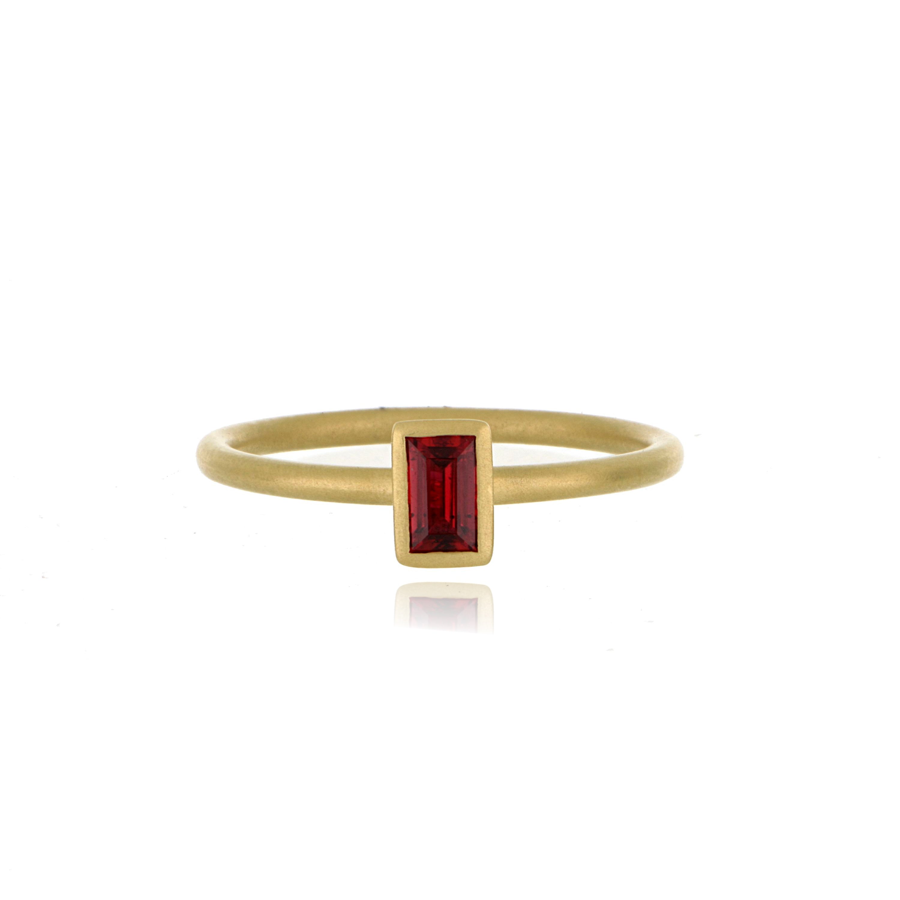 18k Yellow Gold Ruby Ring - Charles Koll Jewelers