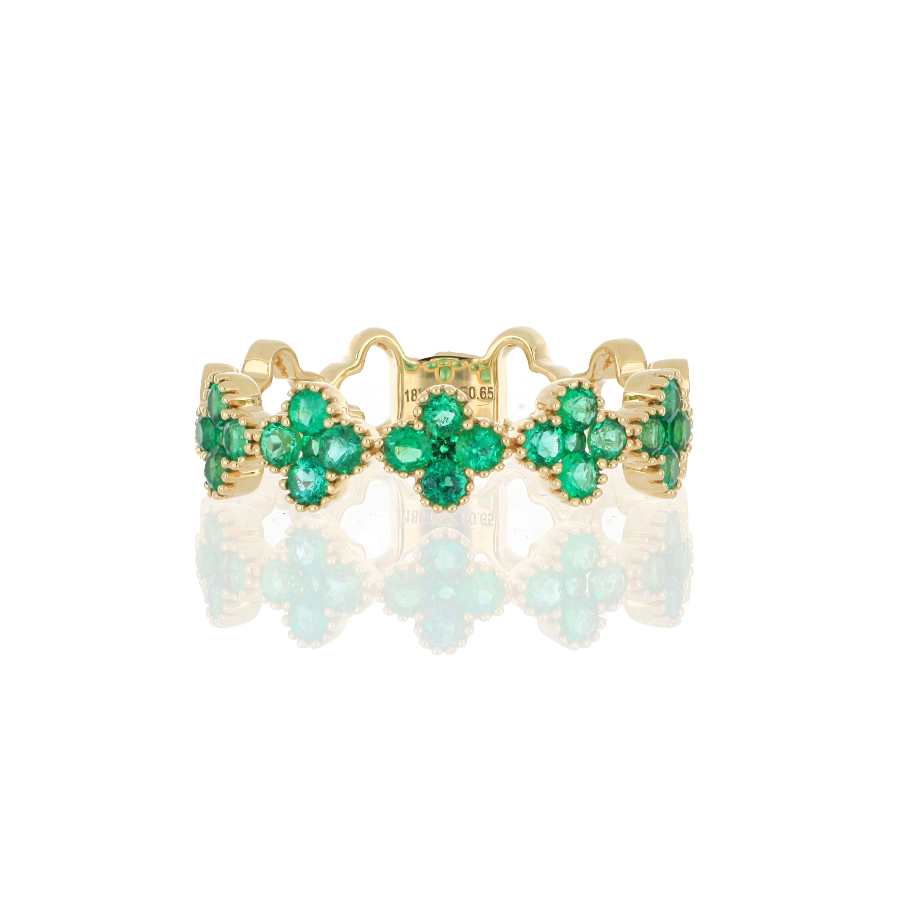18k Yellow Gold Emerald Ring - Charles Koll Jewelers