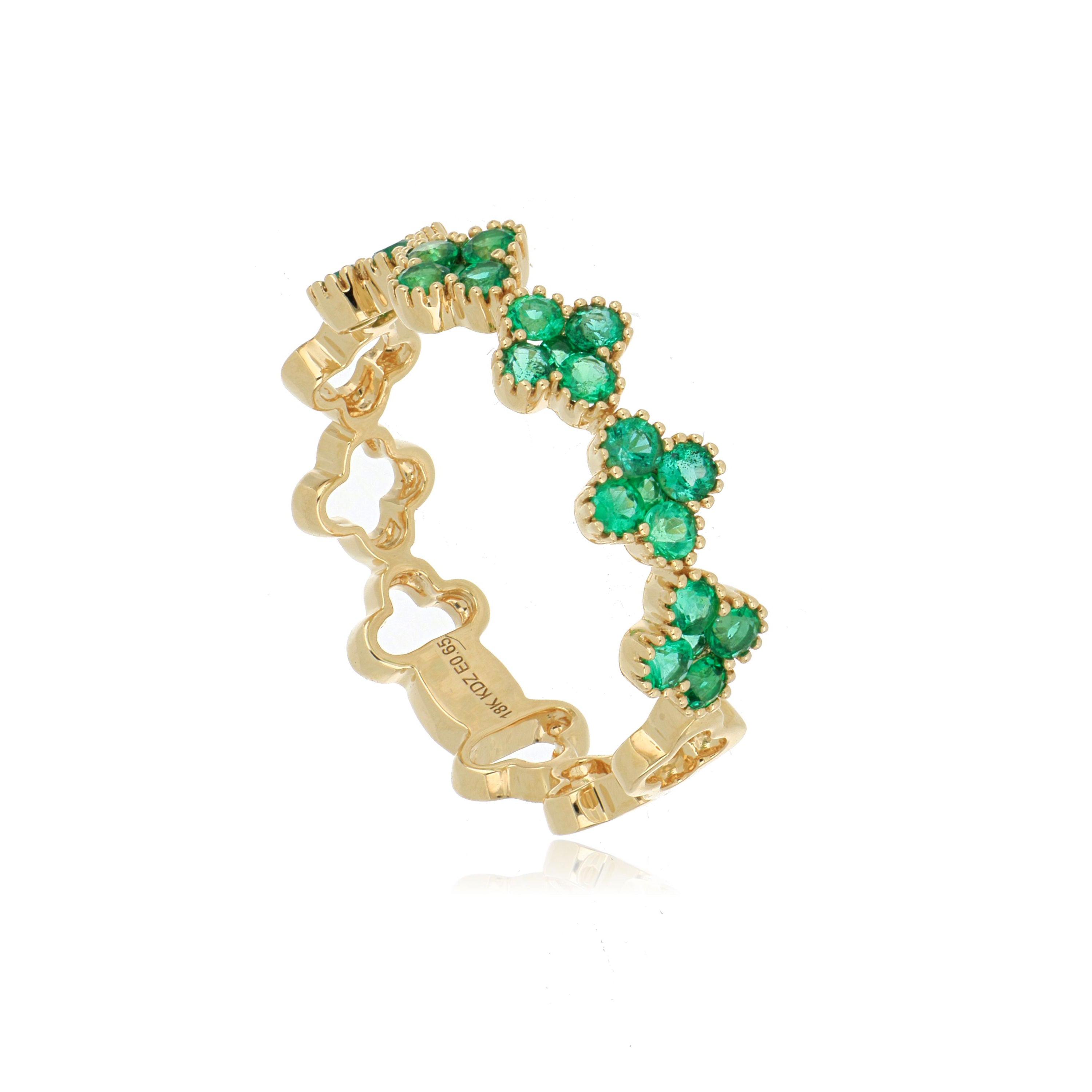 18k Yellow Gold Emerald Ring - Charles Koll Jewelers