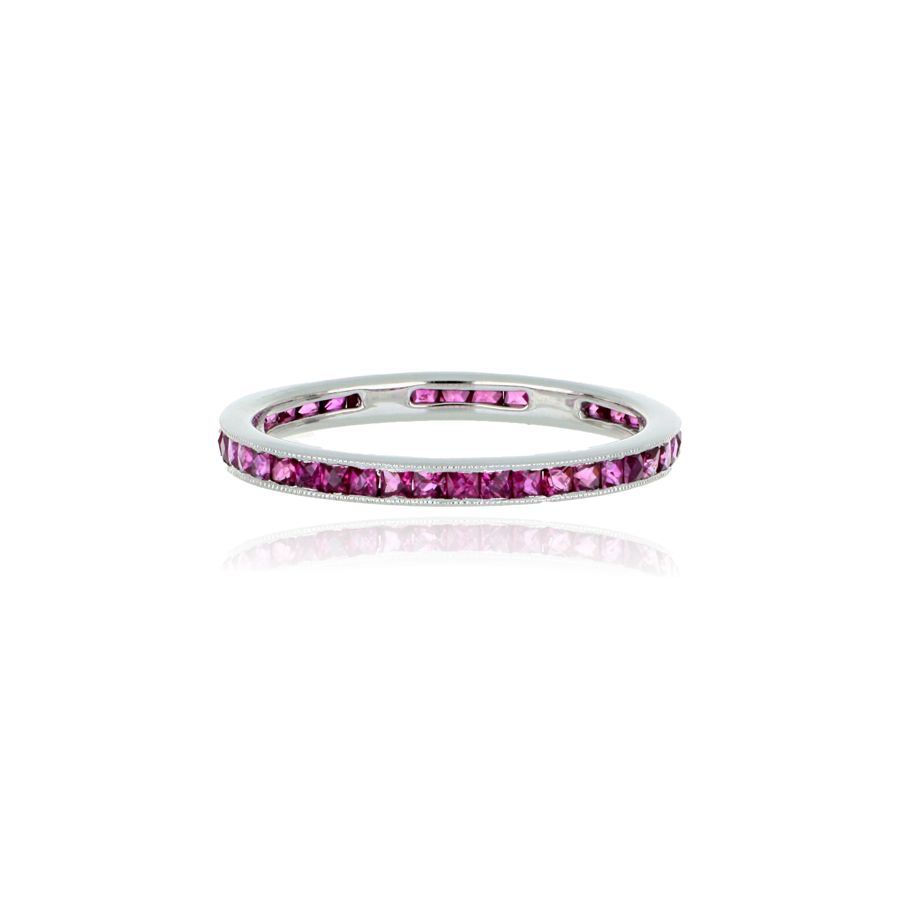 18k White Gold Ruby Eternity Band