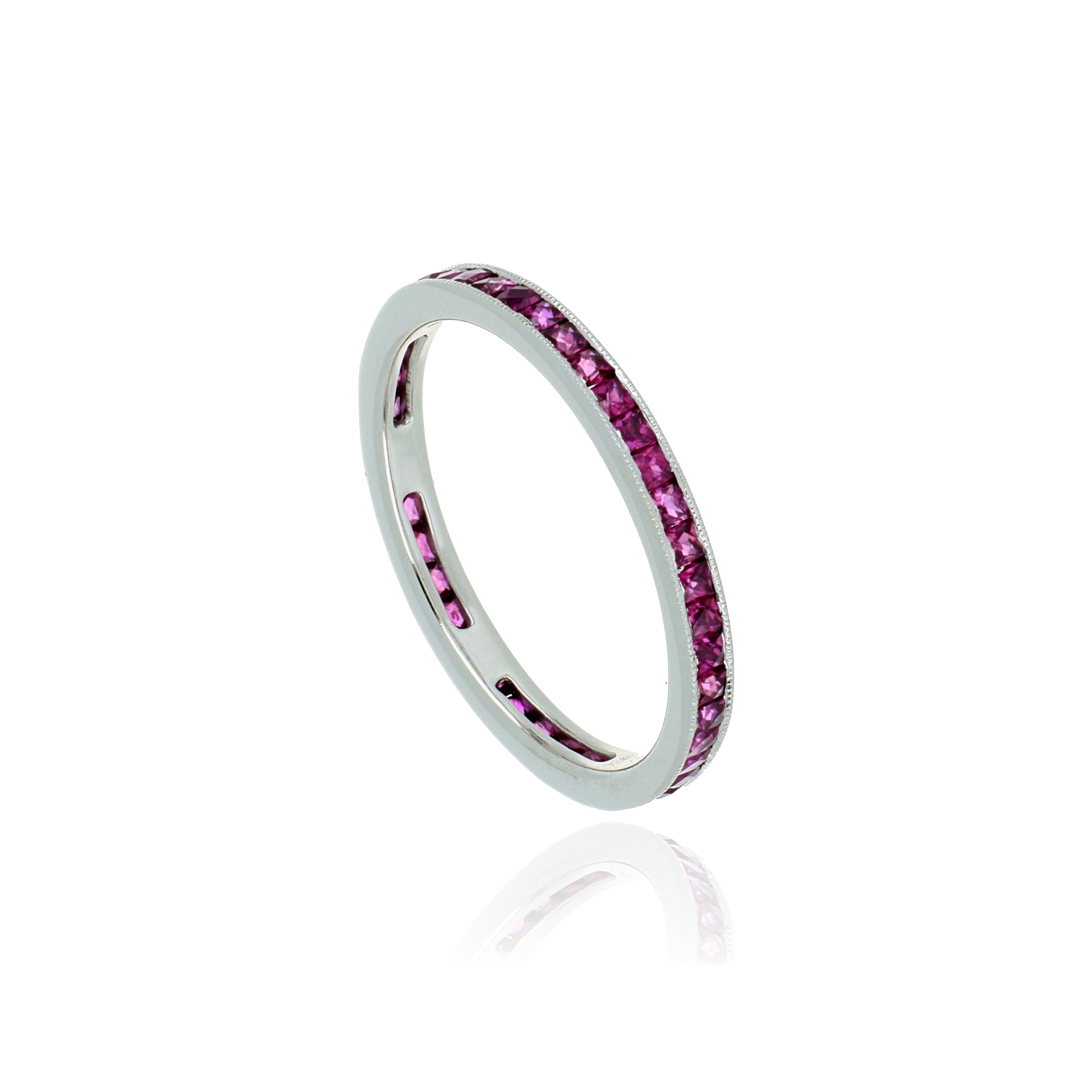 18k White Gold Ruby Eternity Band