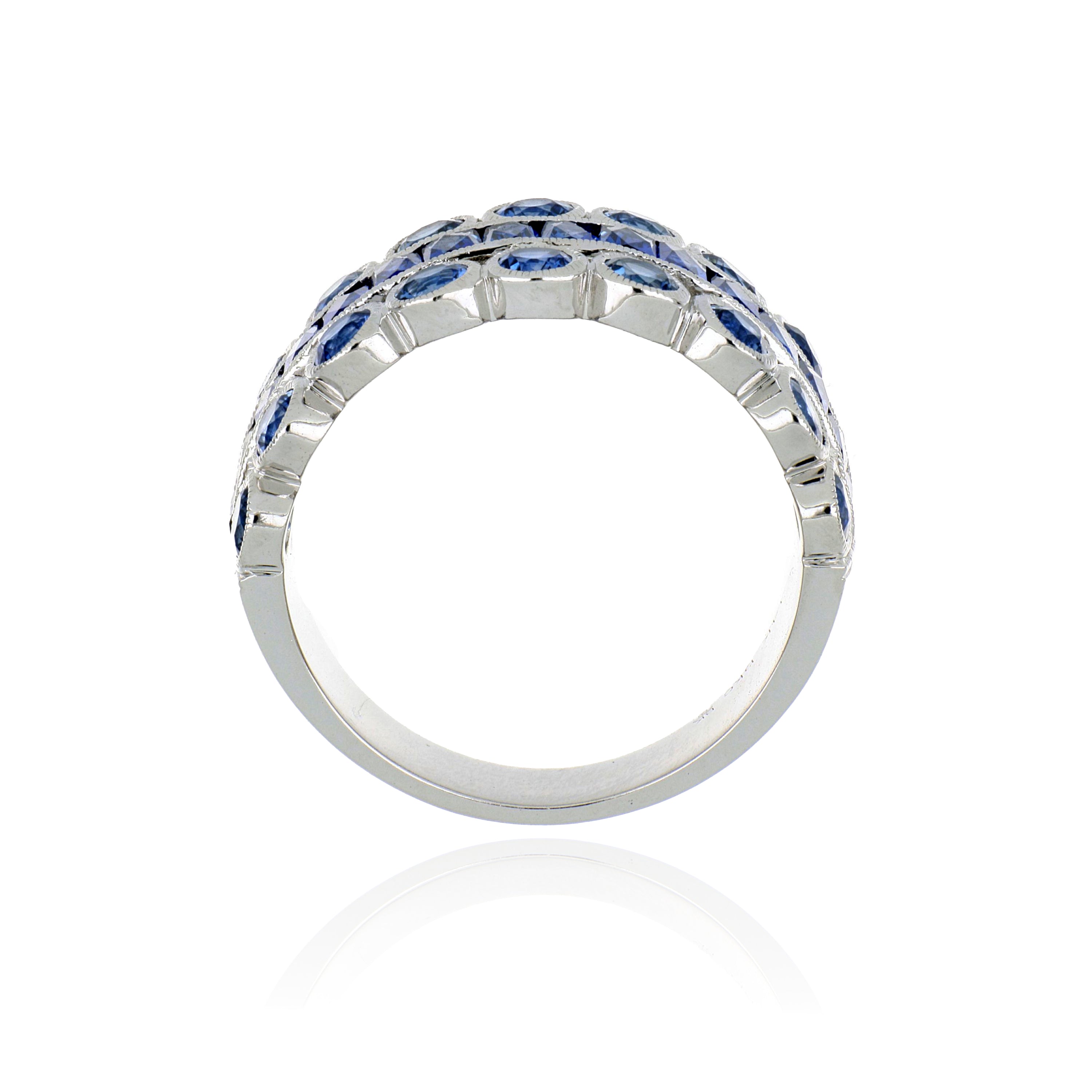 14k White Gold Sapphire Ring