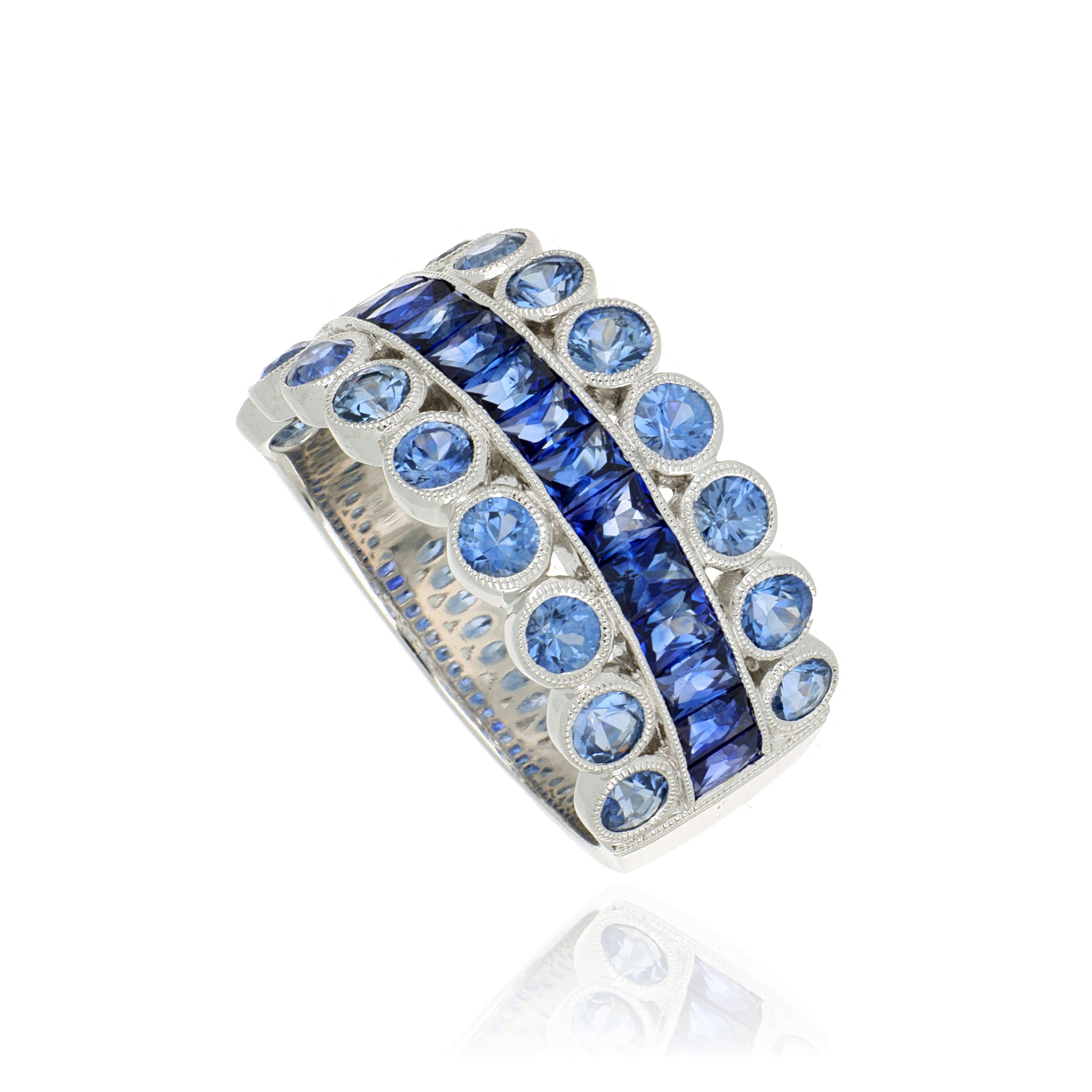 14k White Gold Sapphire Ring
