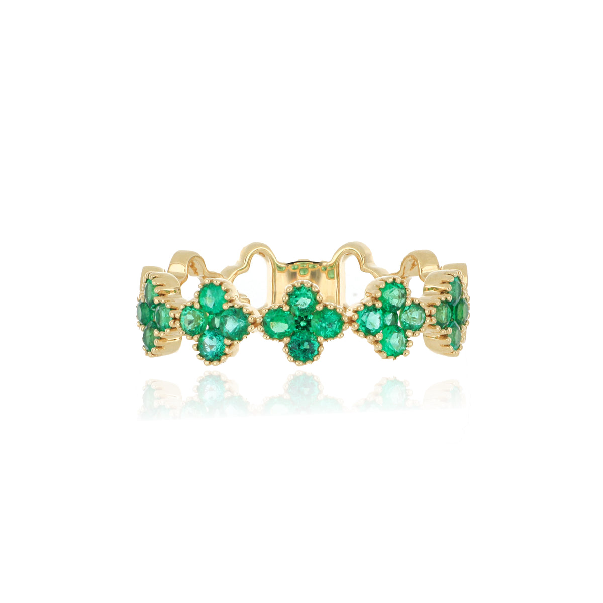18k Yellow Gold Emerald Ring