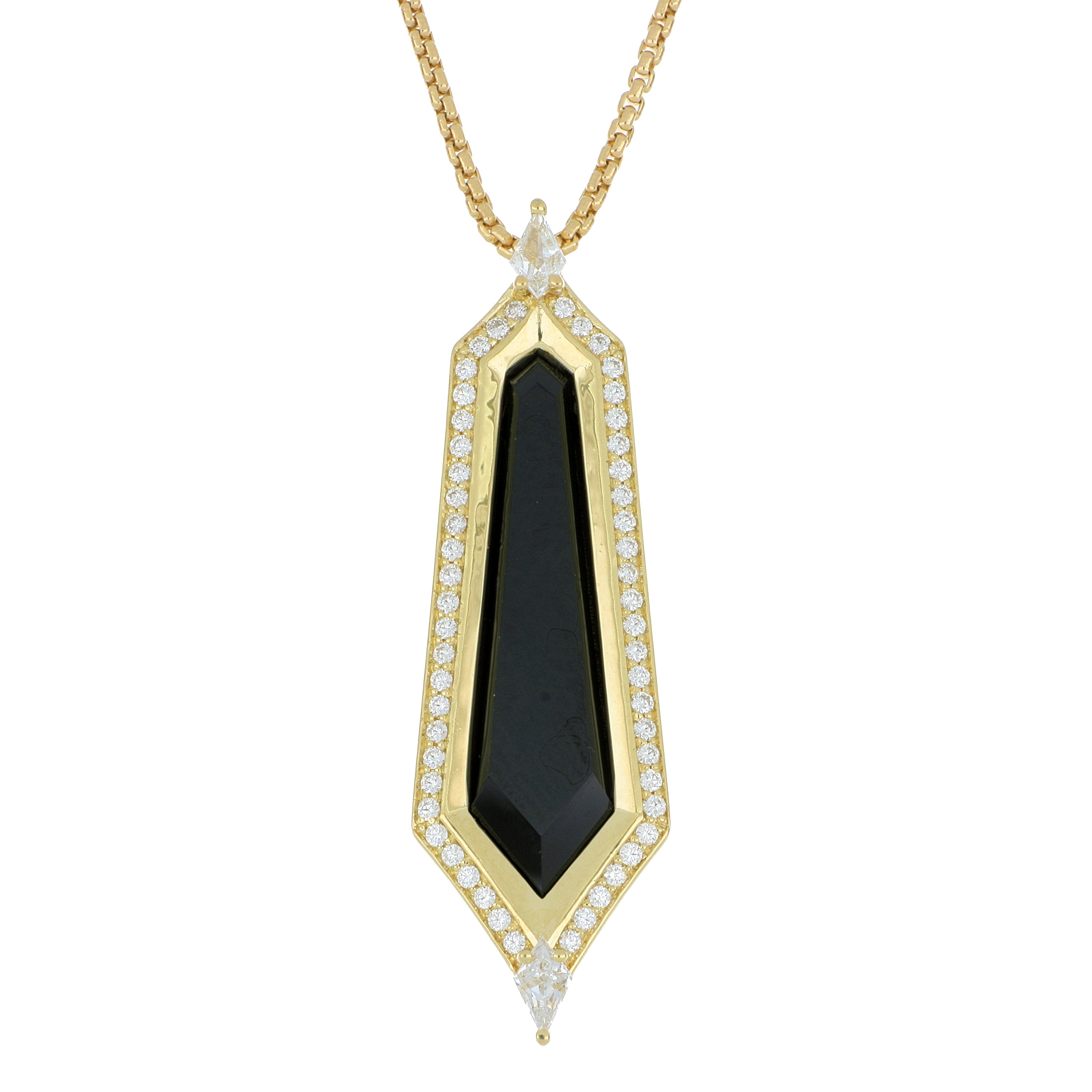 18k Yellow Gold Diamond Accented Spinel  Necklace