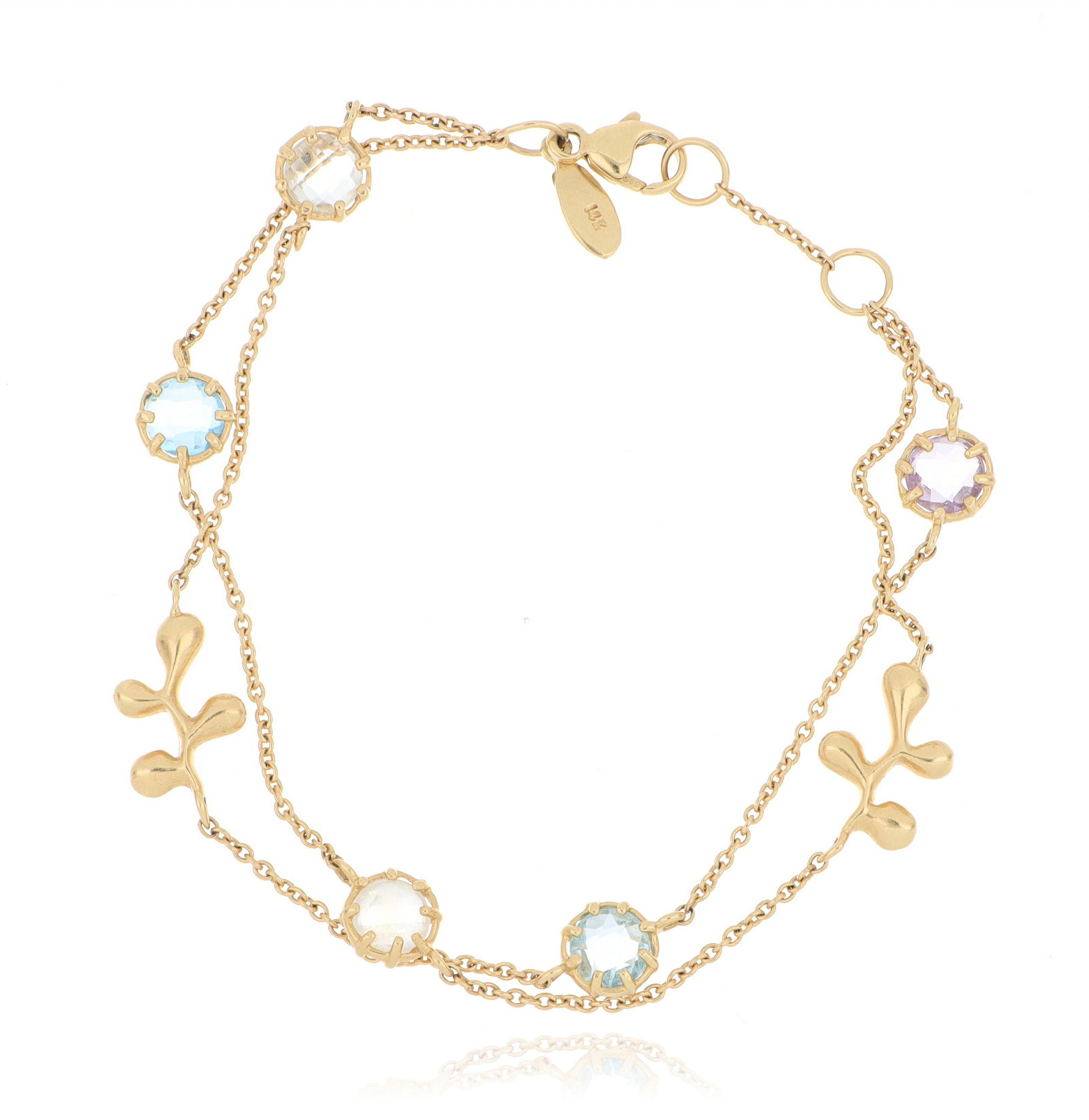 14k Yellow Gold Anzie Multi-stone Bracelet - Charles Koll Jewelers