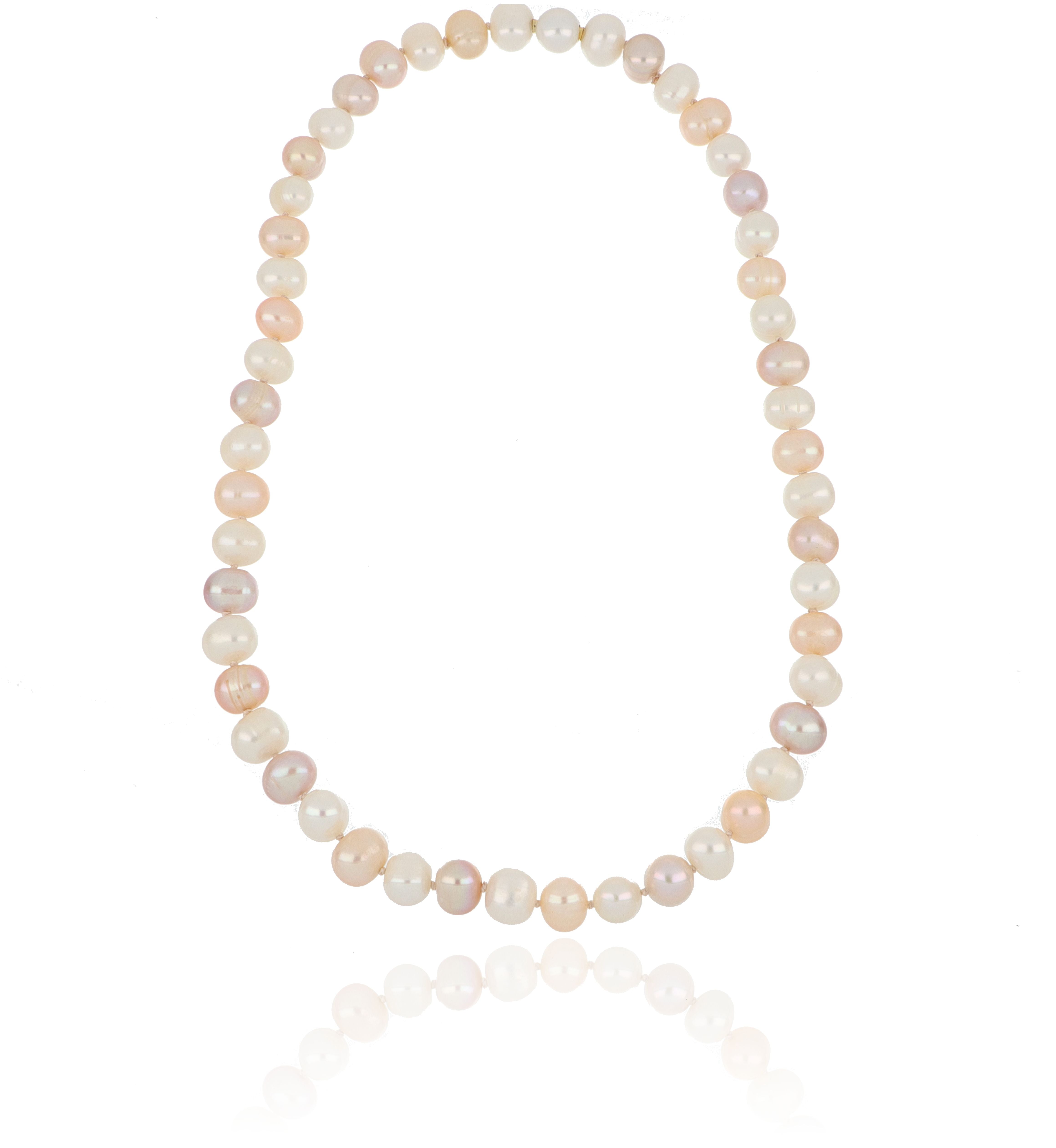 18k Yellow Gold Fresh Water Pearl Necklace w/Heinz Clasp