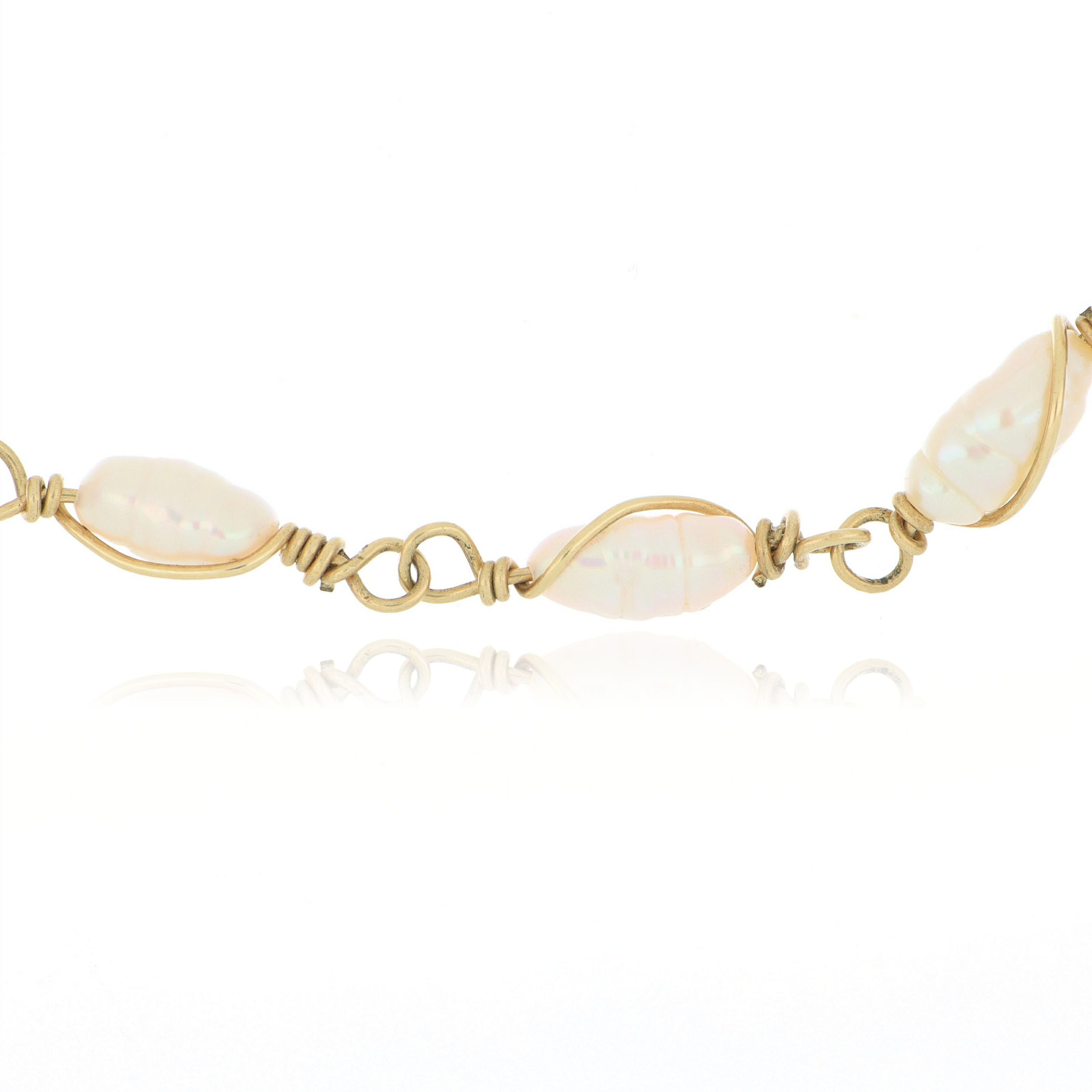 14k Yellow Gold Wire-wrap Bracelet - Charles Koll Jewelers