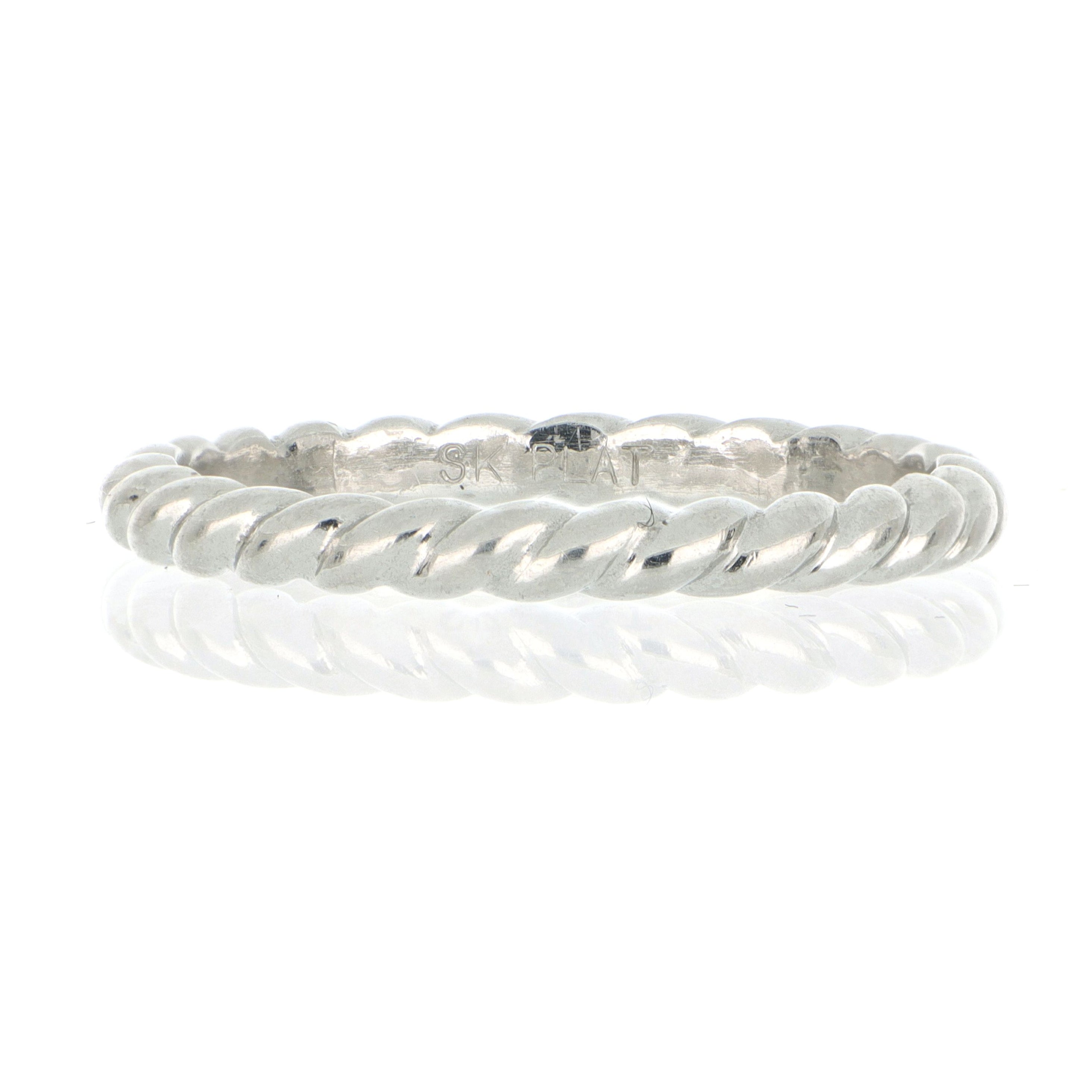 Platinum Skinny Rope Wedding Band