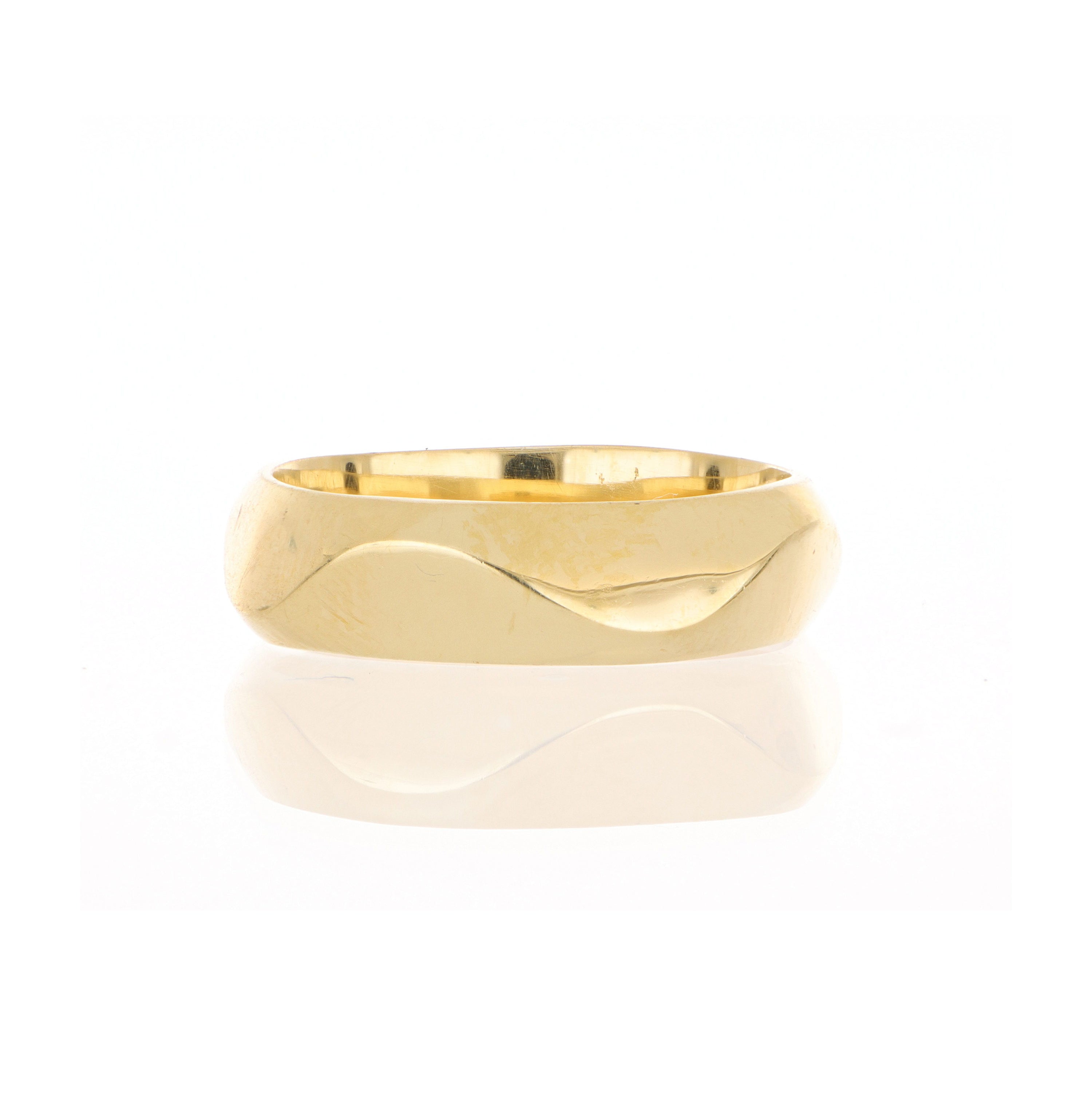 18k Yellow Gold Custom "Wobble" Wedding Band