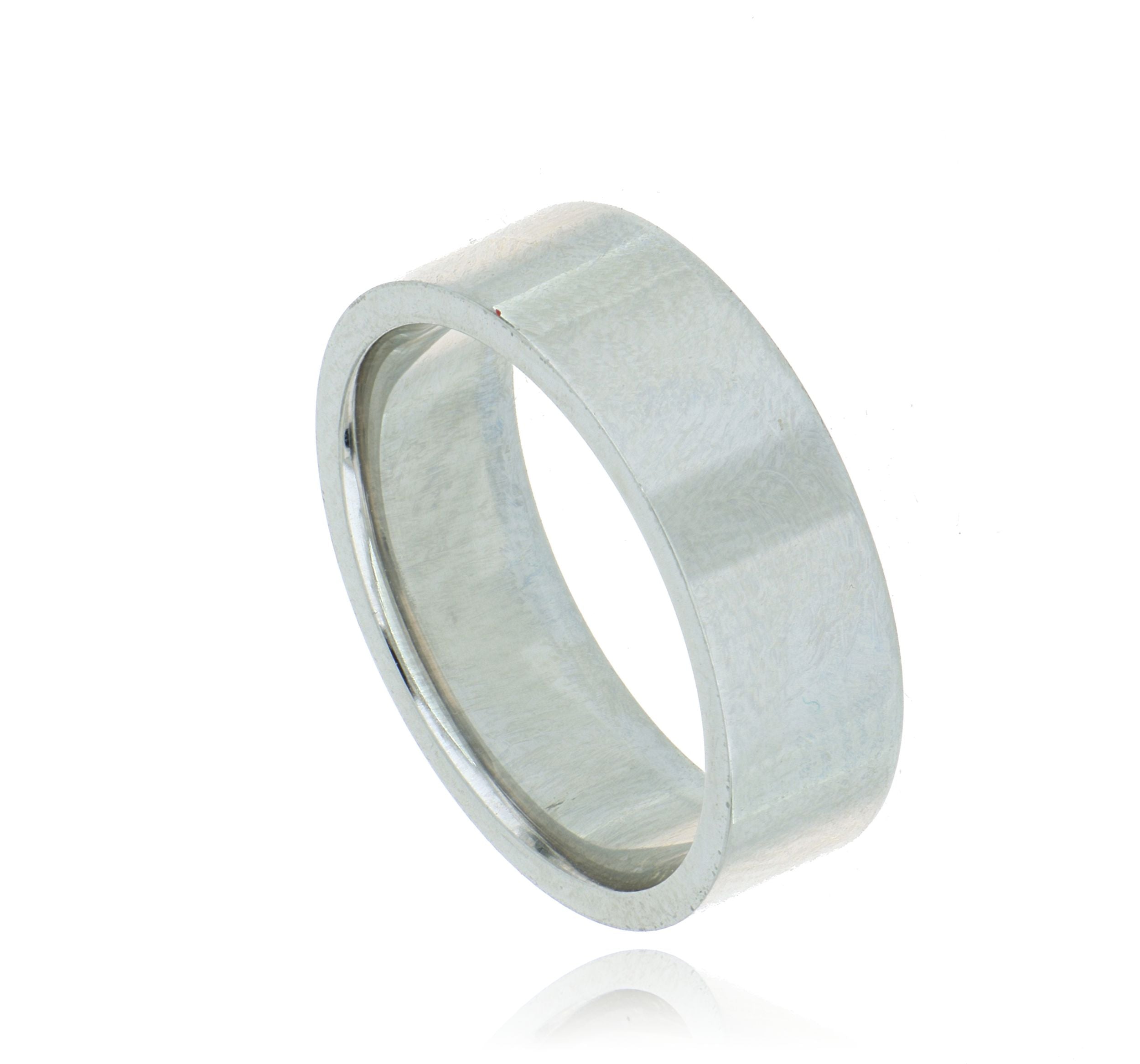 Platinum Flat Men's Wedding Band - Charles Koll Jewelers