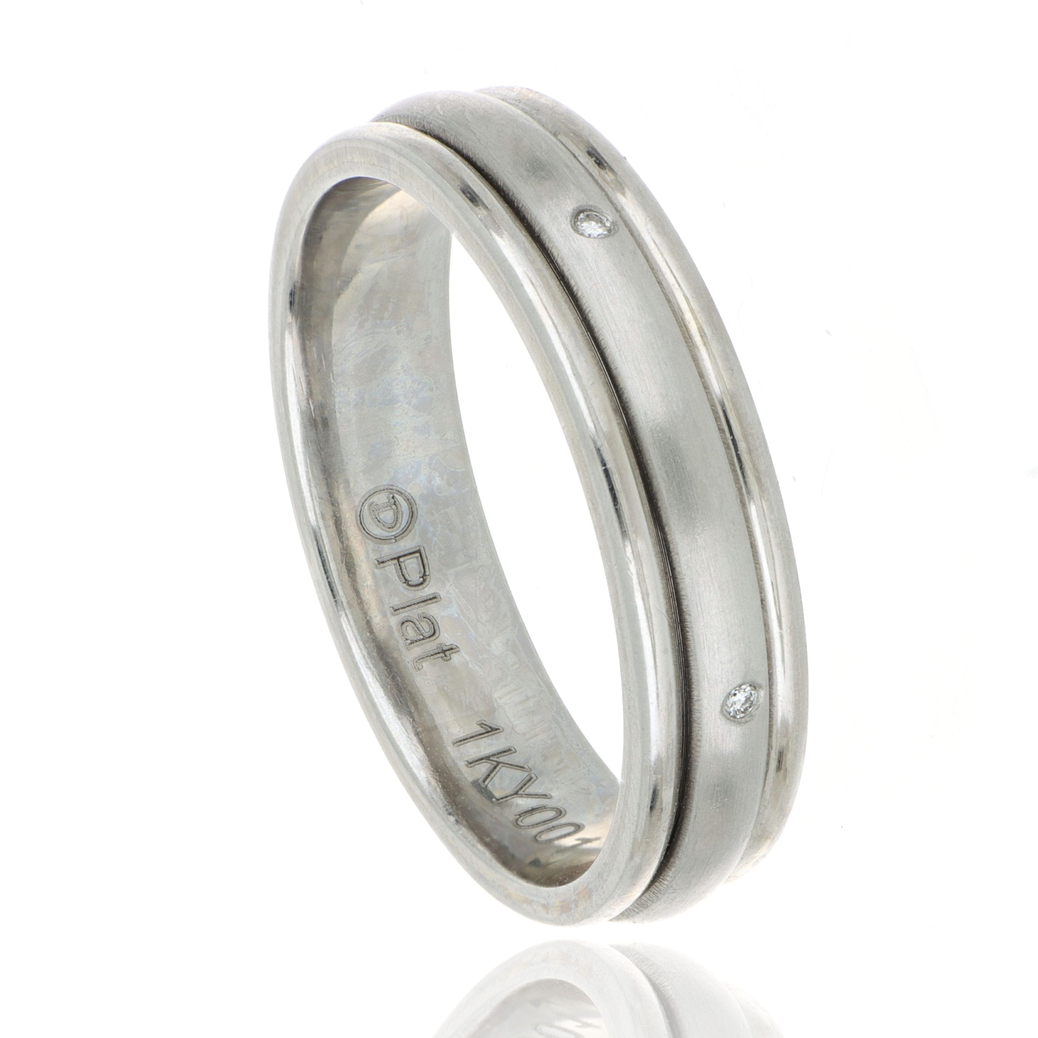 Platinum Diamond Men's Wedding Band