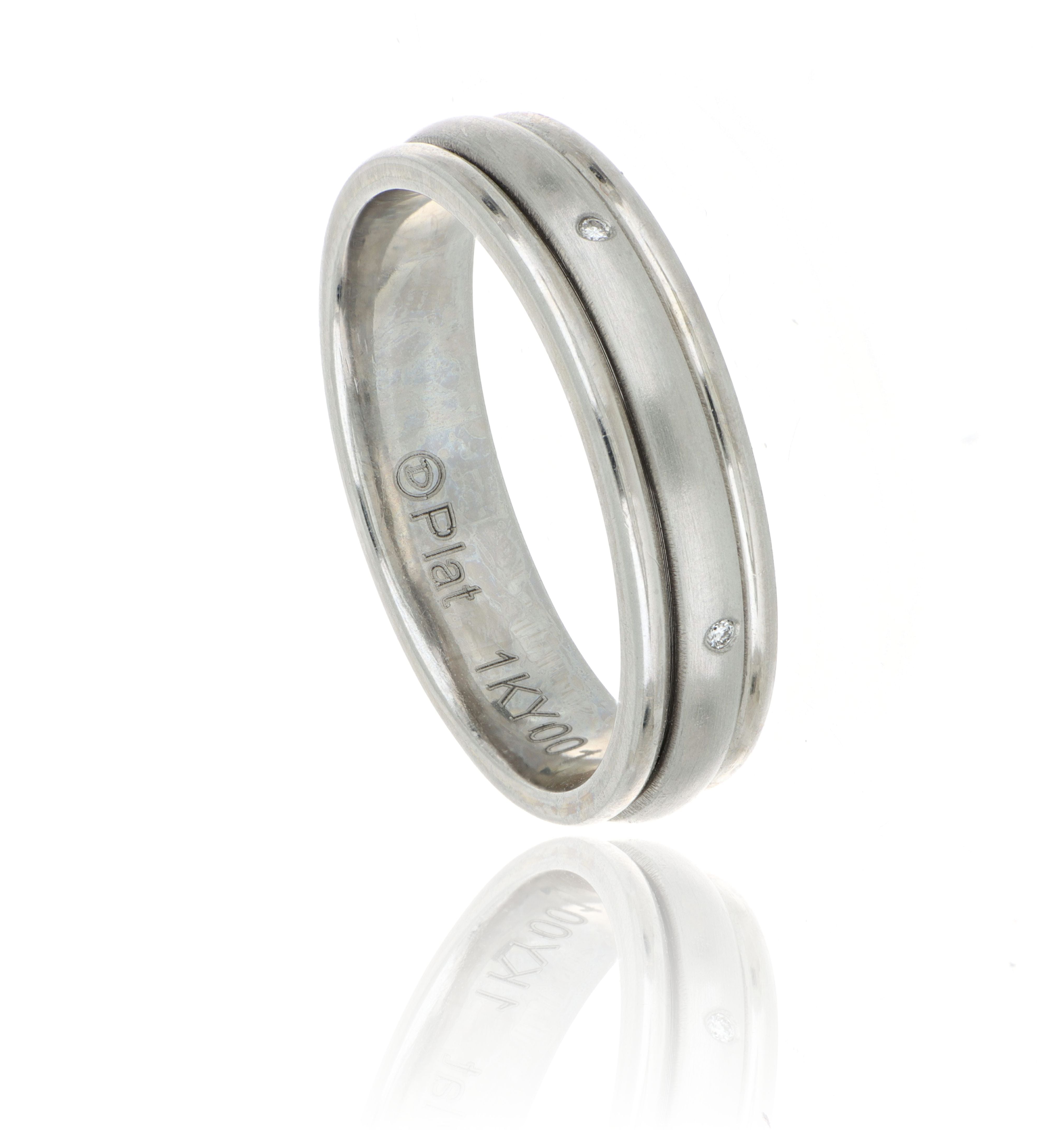 Platinum Diamond Men's Wedding Band