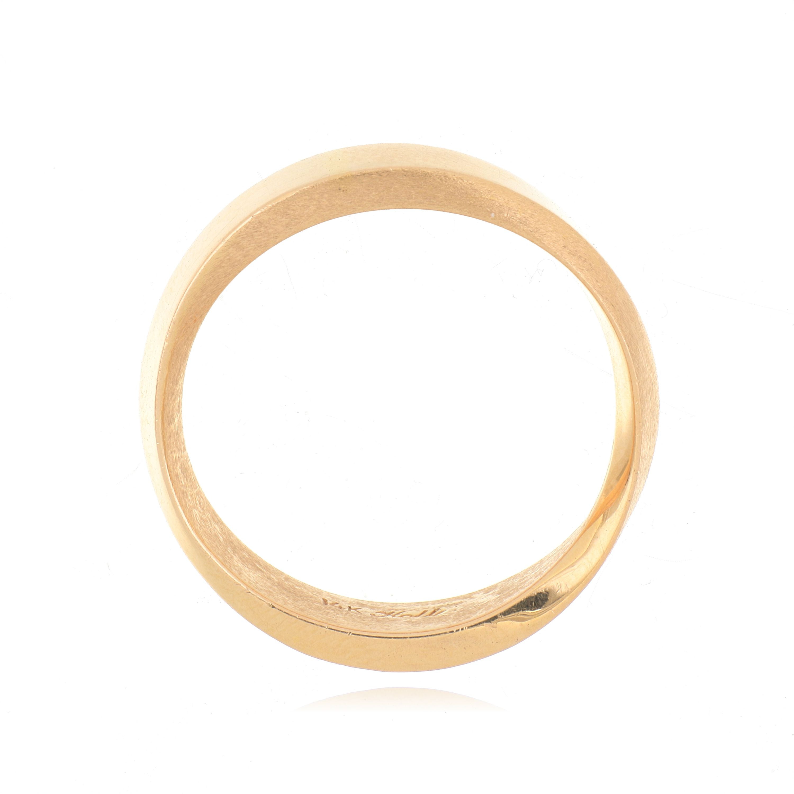 14k Rose Gold Men's Mobius Wedding Band