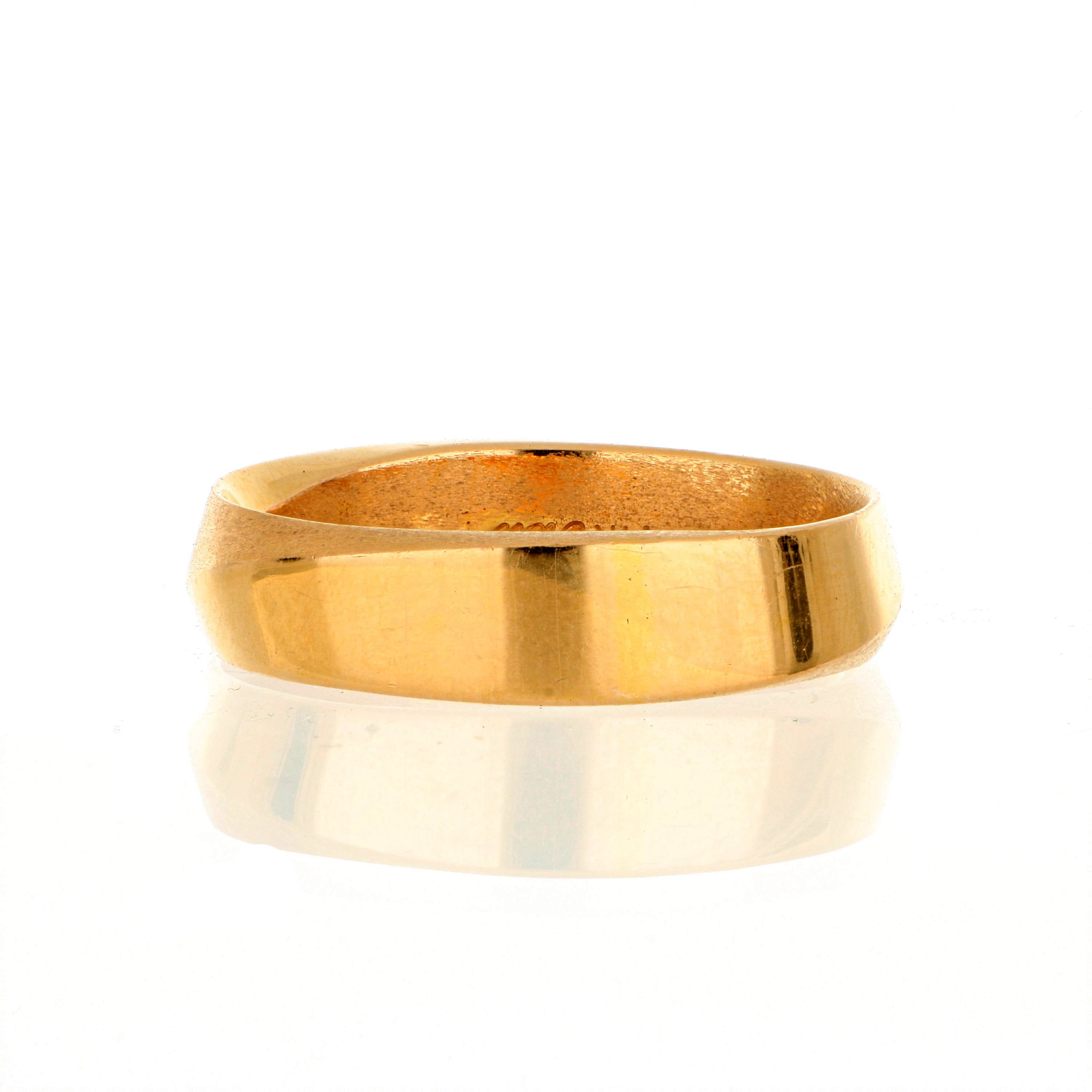 14k Rose Gold Men's Mobius Wedding Band