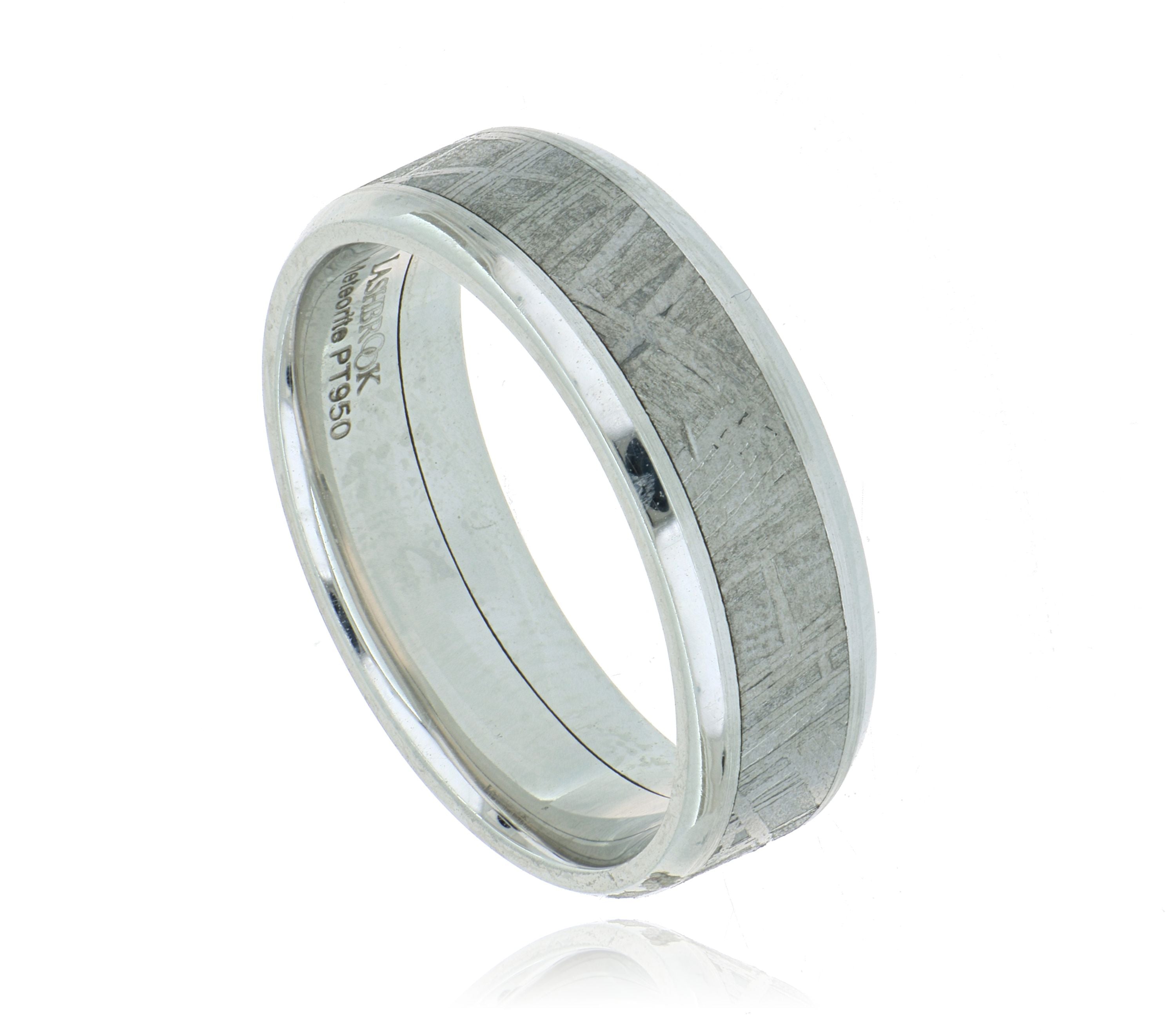 Platinum and Meteorite Men's Wedding Band