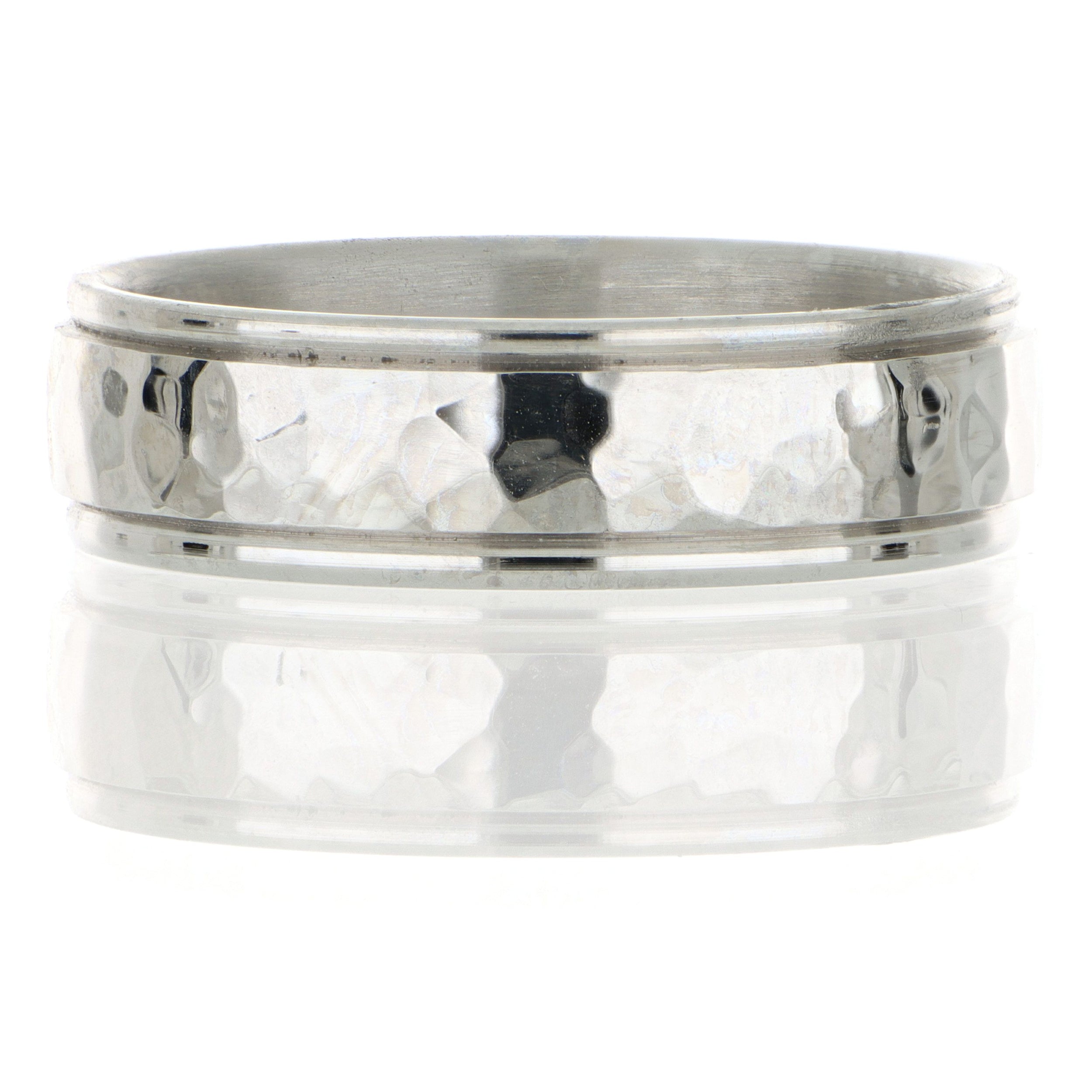 18k White Gold Men's Wedding Band - Charles Koll Jewelers