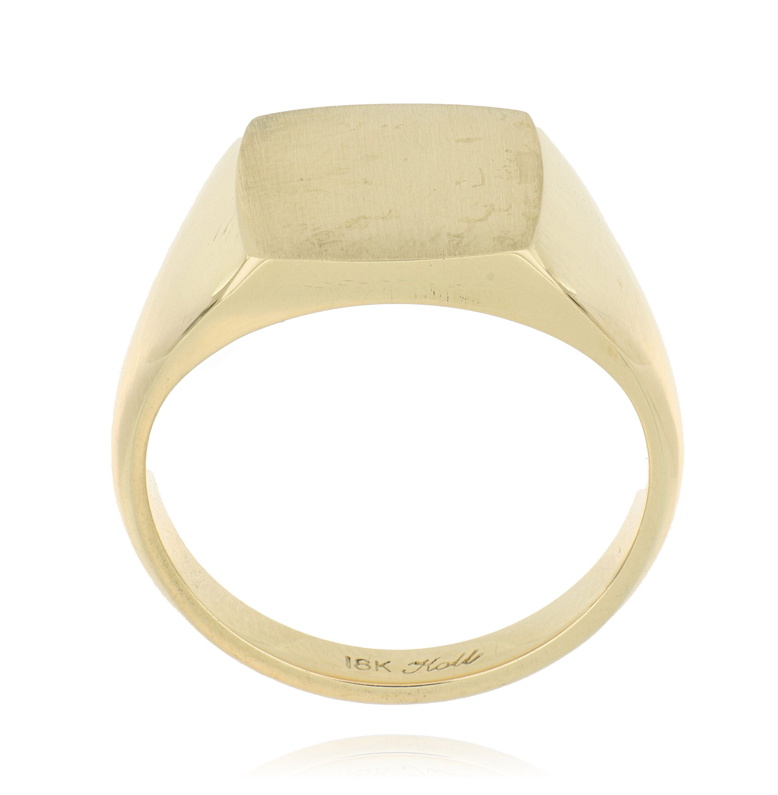 18k Yellow Gold Men's Engravable Wedding Band