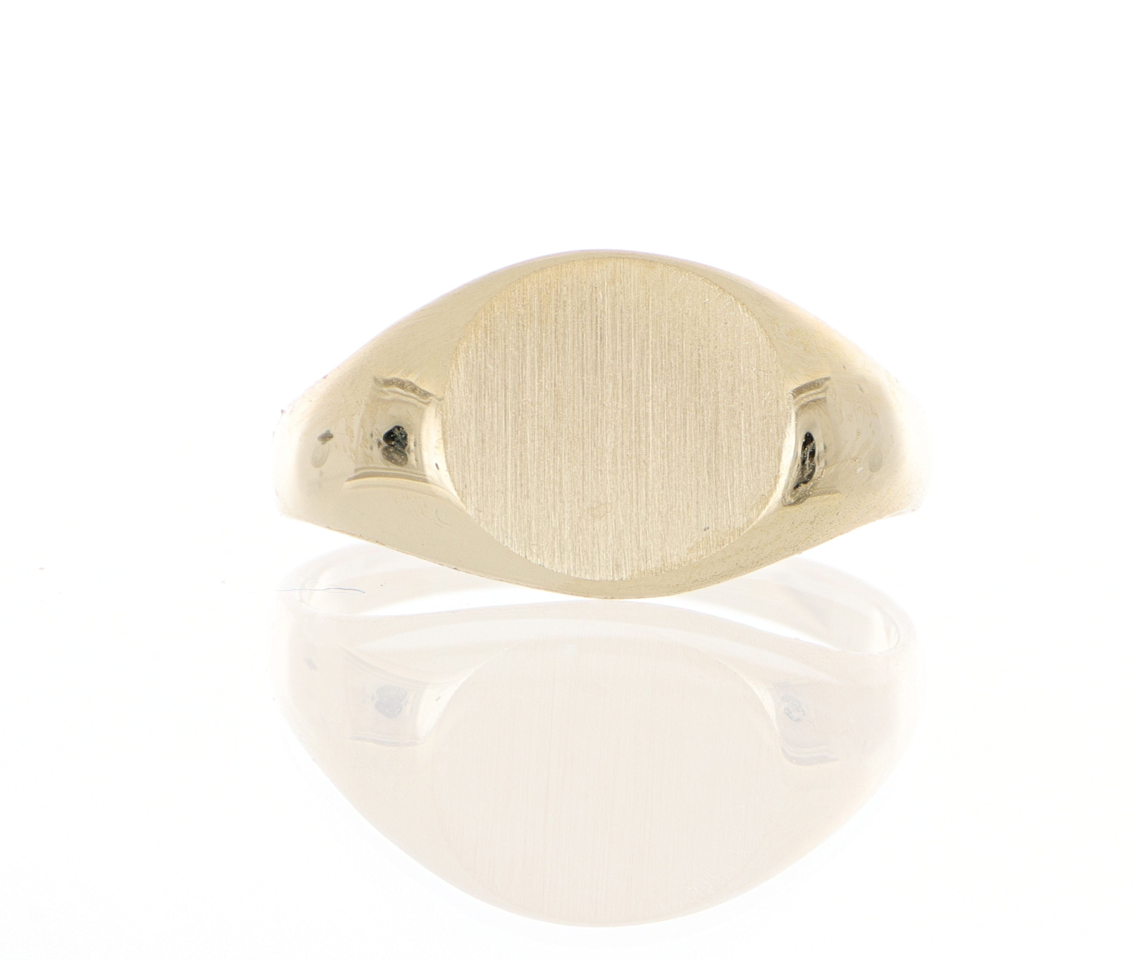 14k Yellow Gold Signet Ring - Charles Koll Jewelers