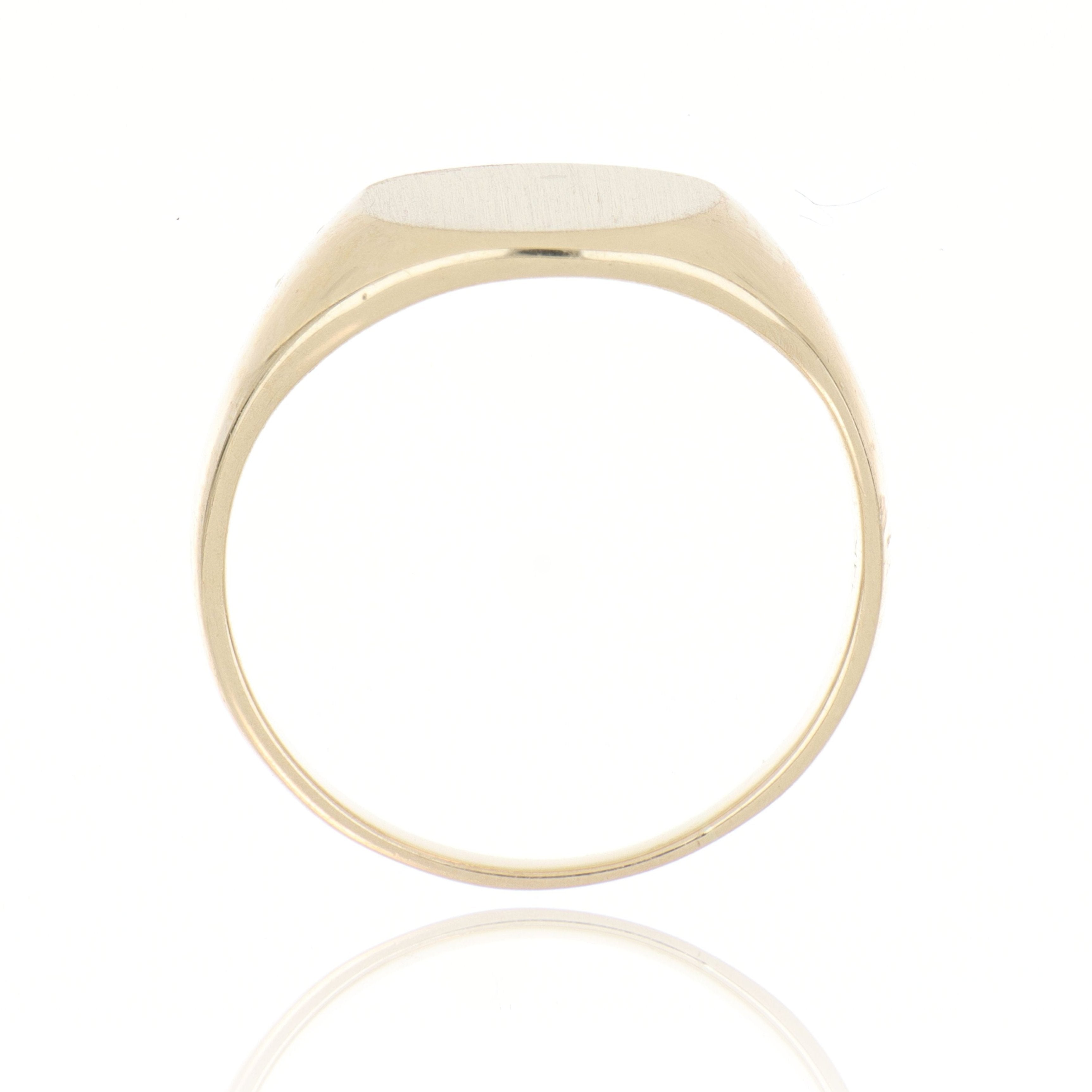 14k Yellow Gold Signet Ring - Charles Koll Jewelers