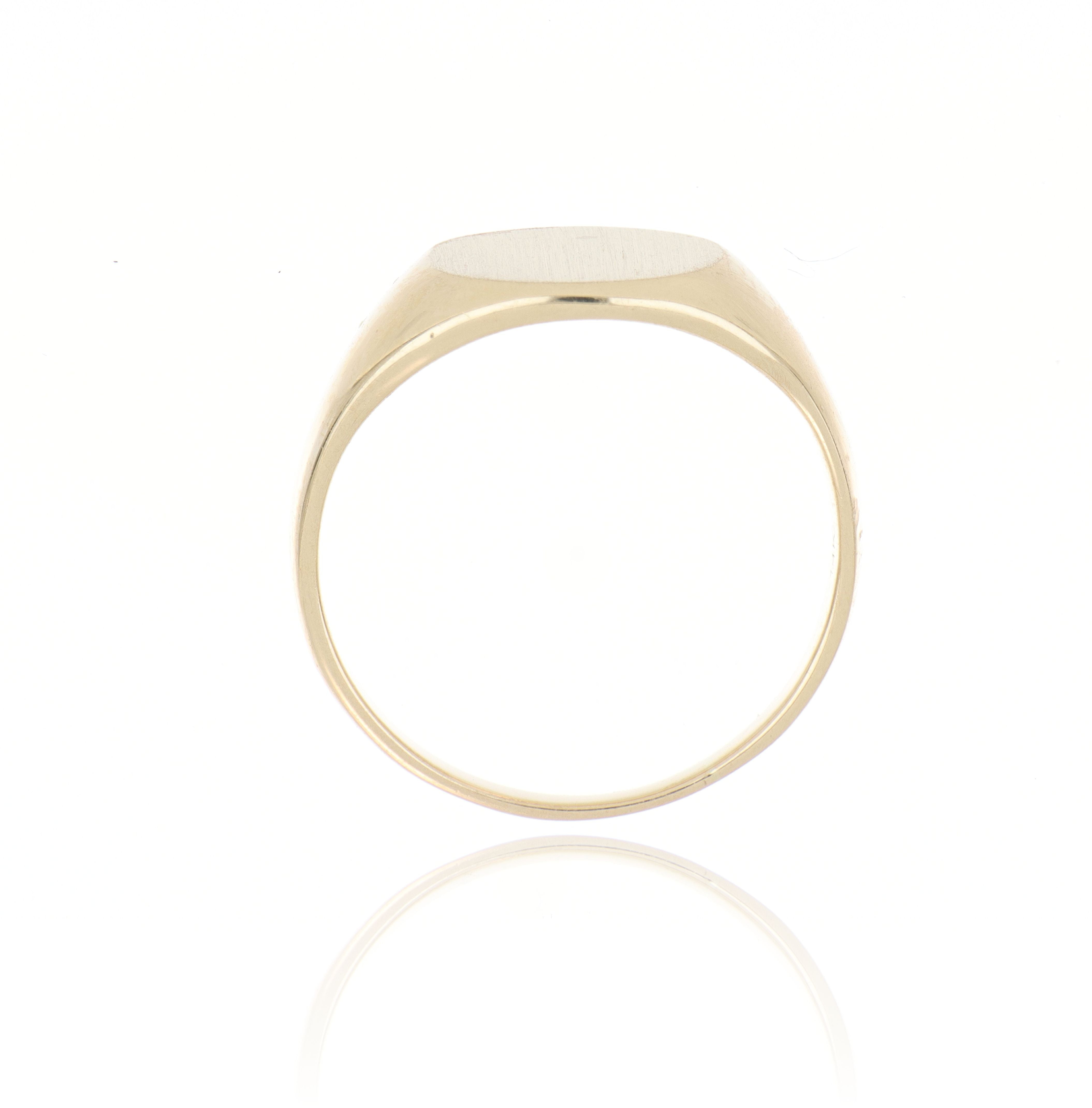 14k Yellow Gold Signet Ring - Charles Koll Jewelers