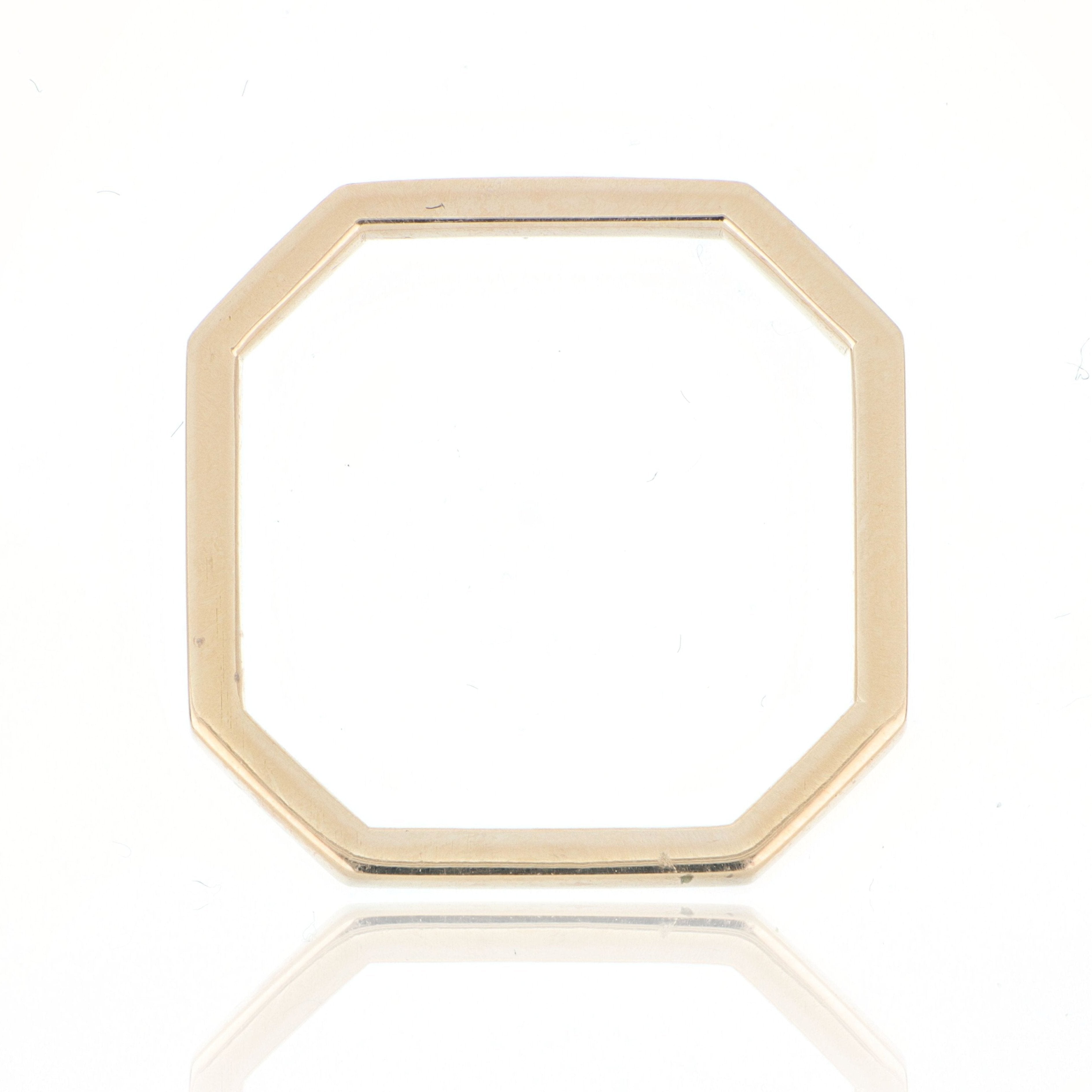 18k Rose Gold Hexagon Ring - Charles Koll Jewelers