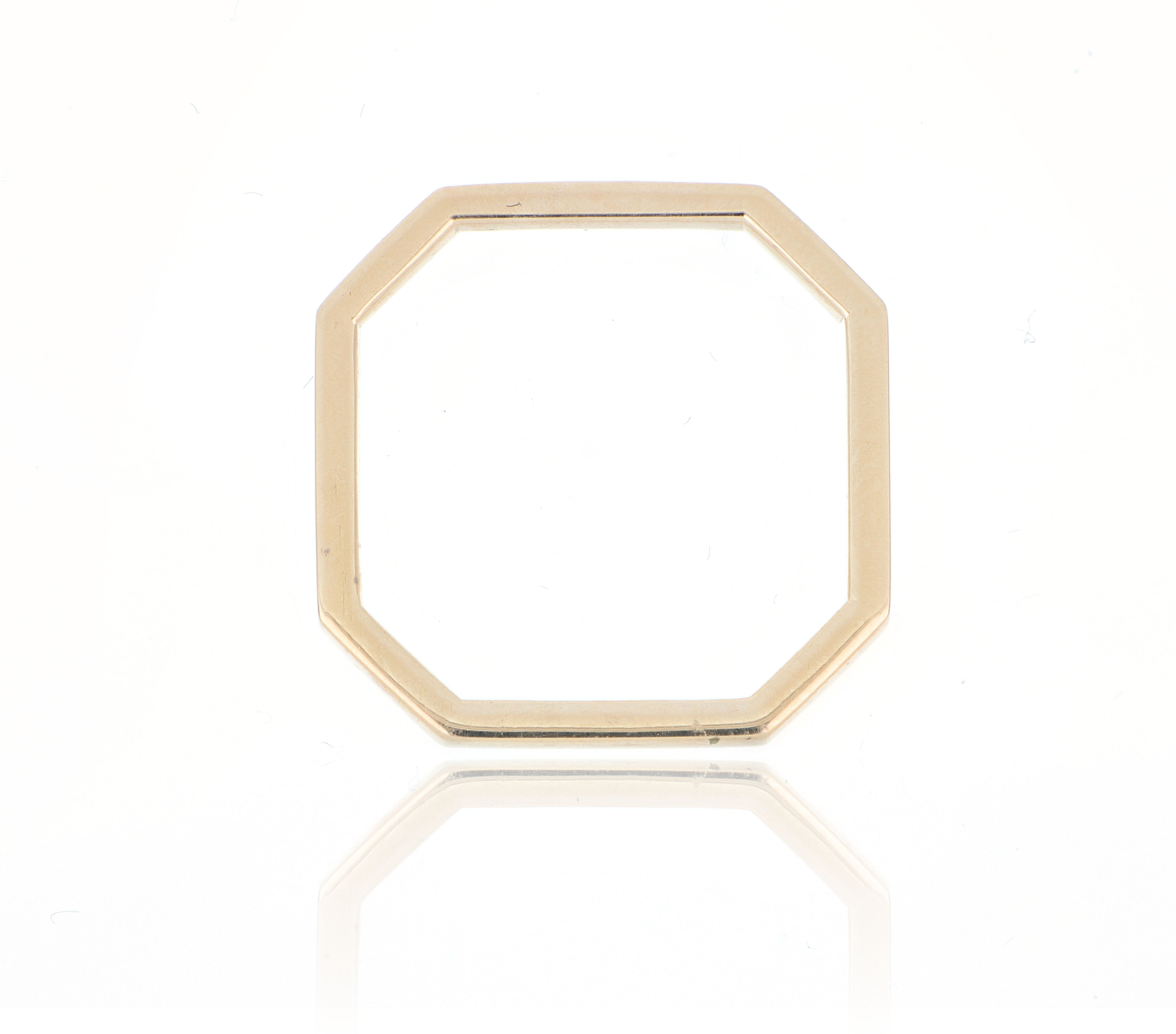 18k Rose Gold Hexagon Ring - Charles Koll Jewelers