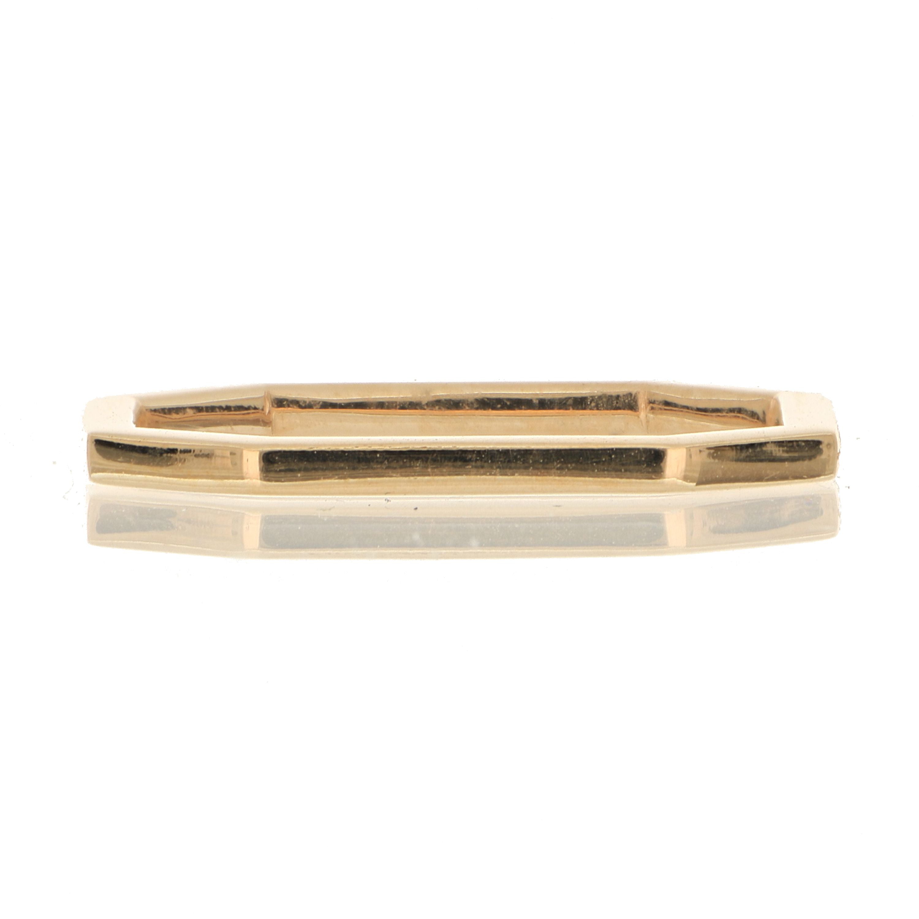 18k Rose Gold Hexagon Ring - Charles Koll Jewelers