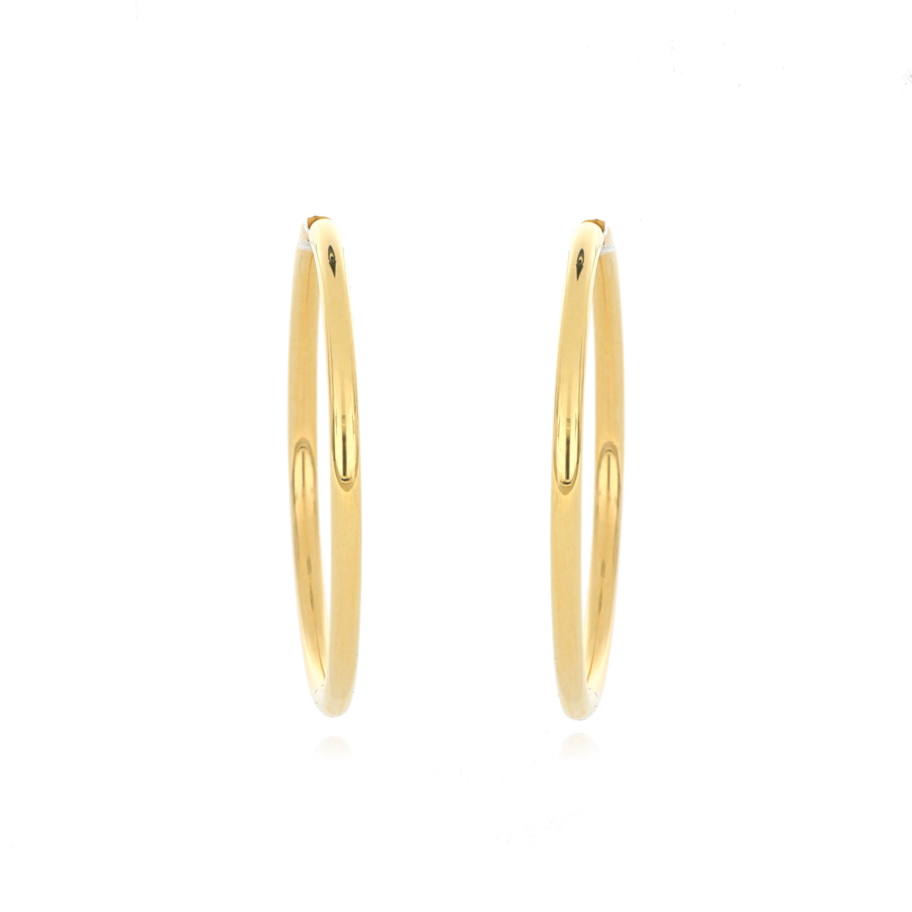 18k Yellow Gold Hoops
