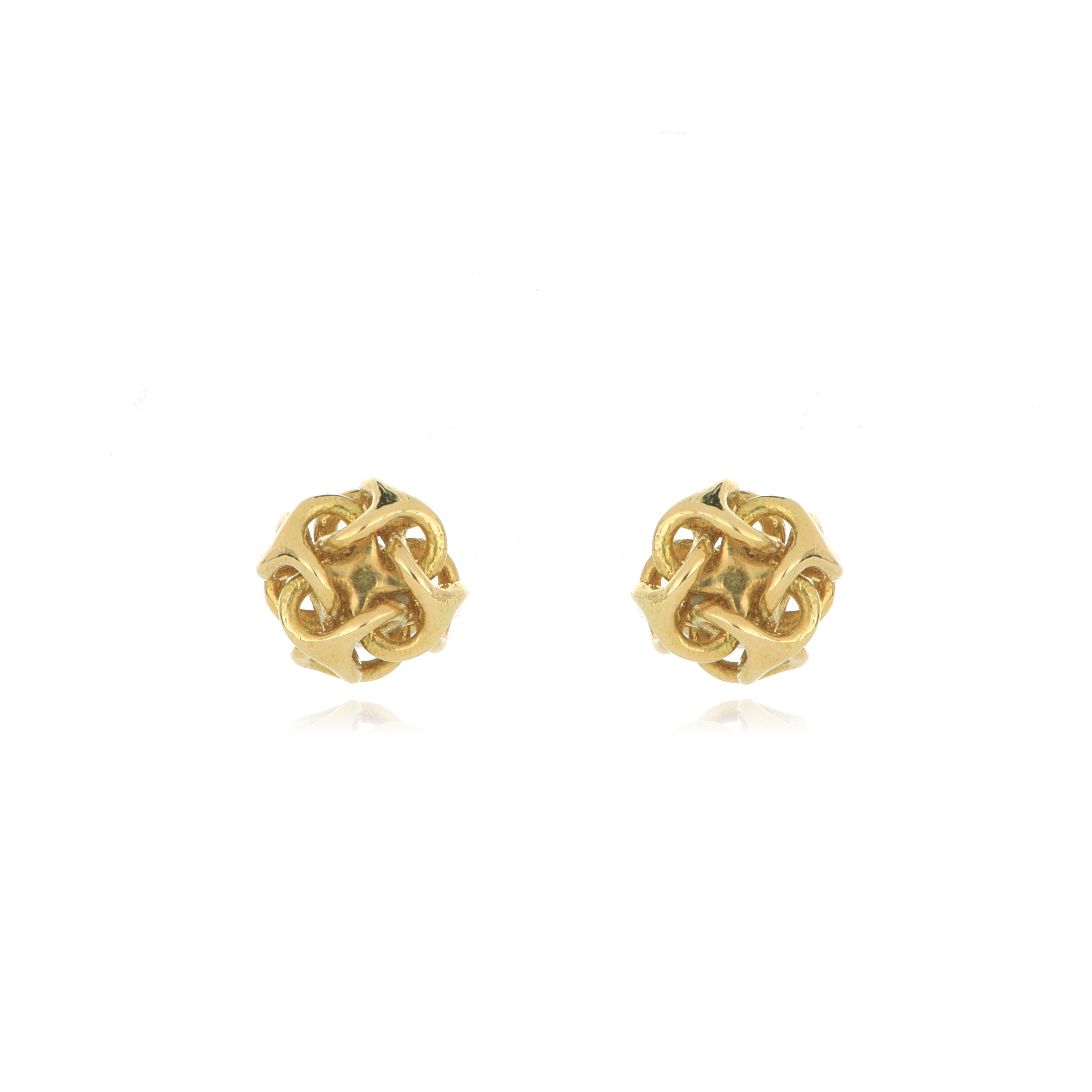 18k Yellow Gold Metatron Earrings