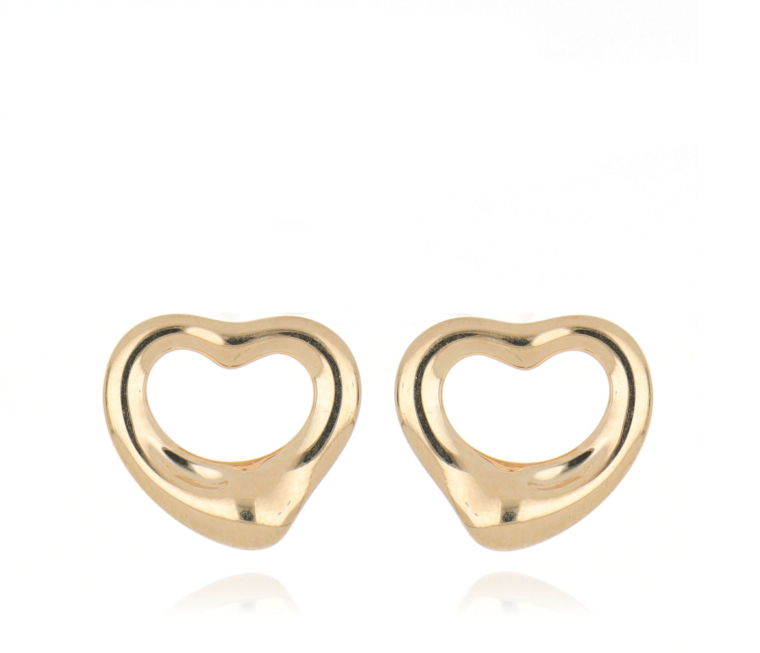 18k Rose Gold Tiffany & Co. Peretti Heart Earrings - Charles Koll Jewelers