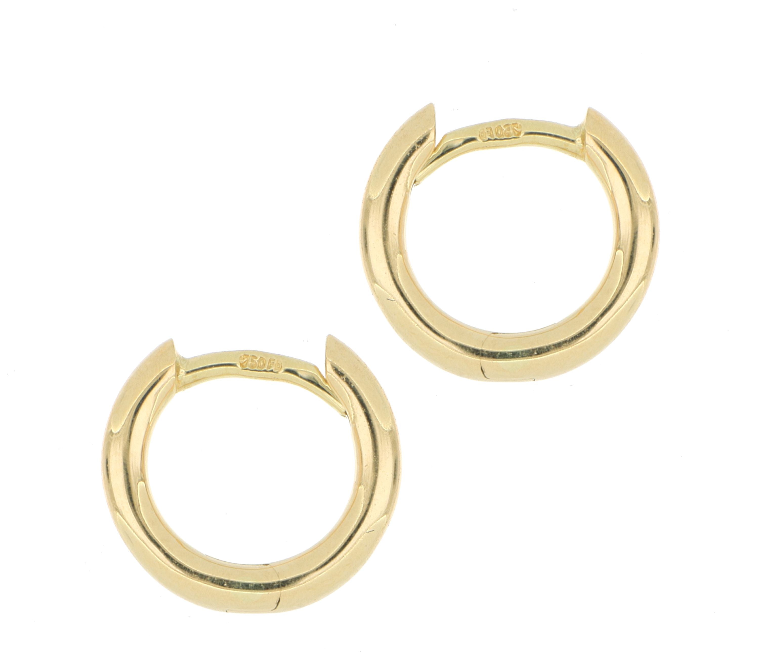 18k Yellow Gold Small Huggie Earrings