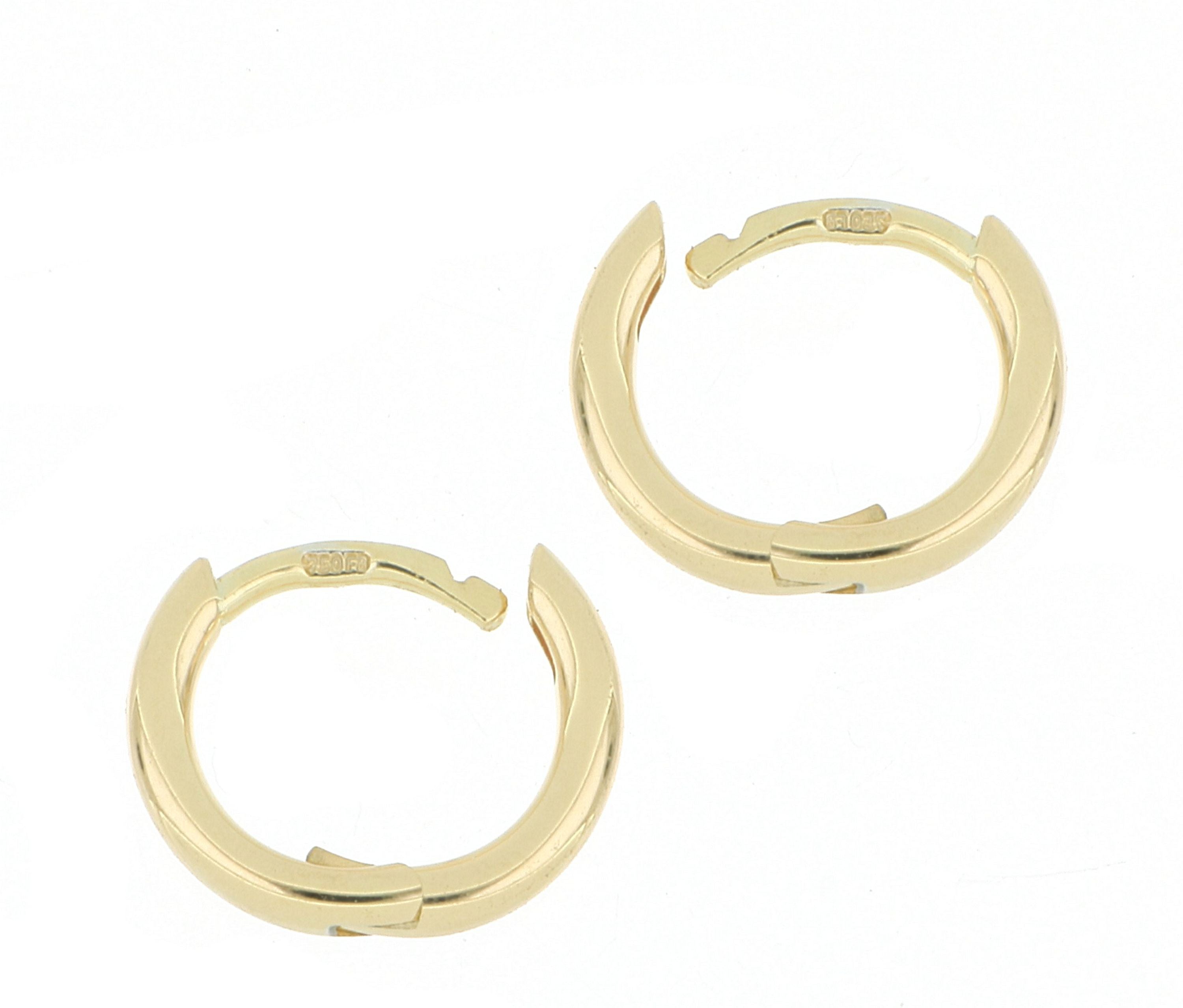 18k Yellow Gold Mini Huggie Hoops