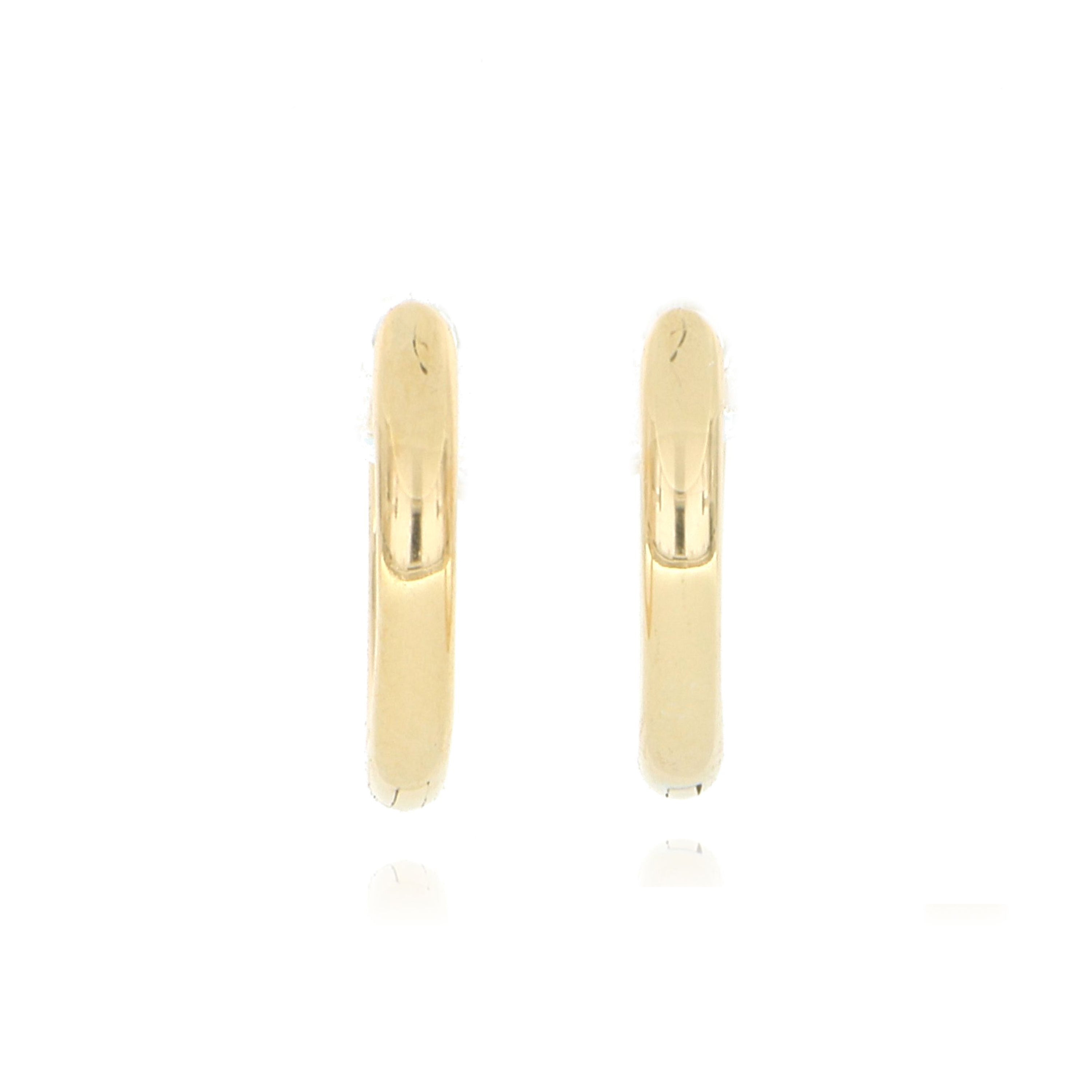 18k Yellow Gold Mini Huggie Hoops