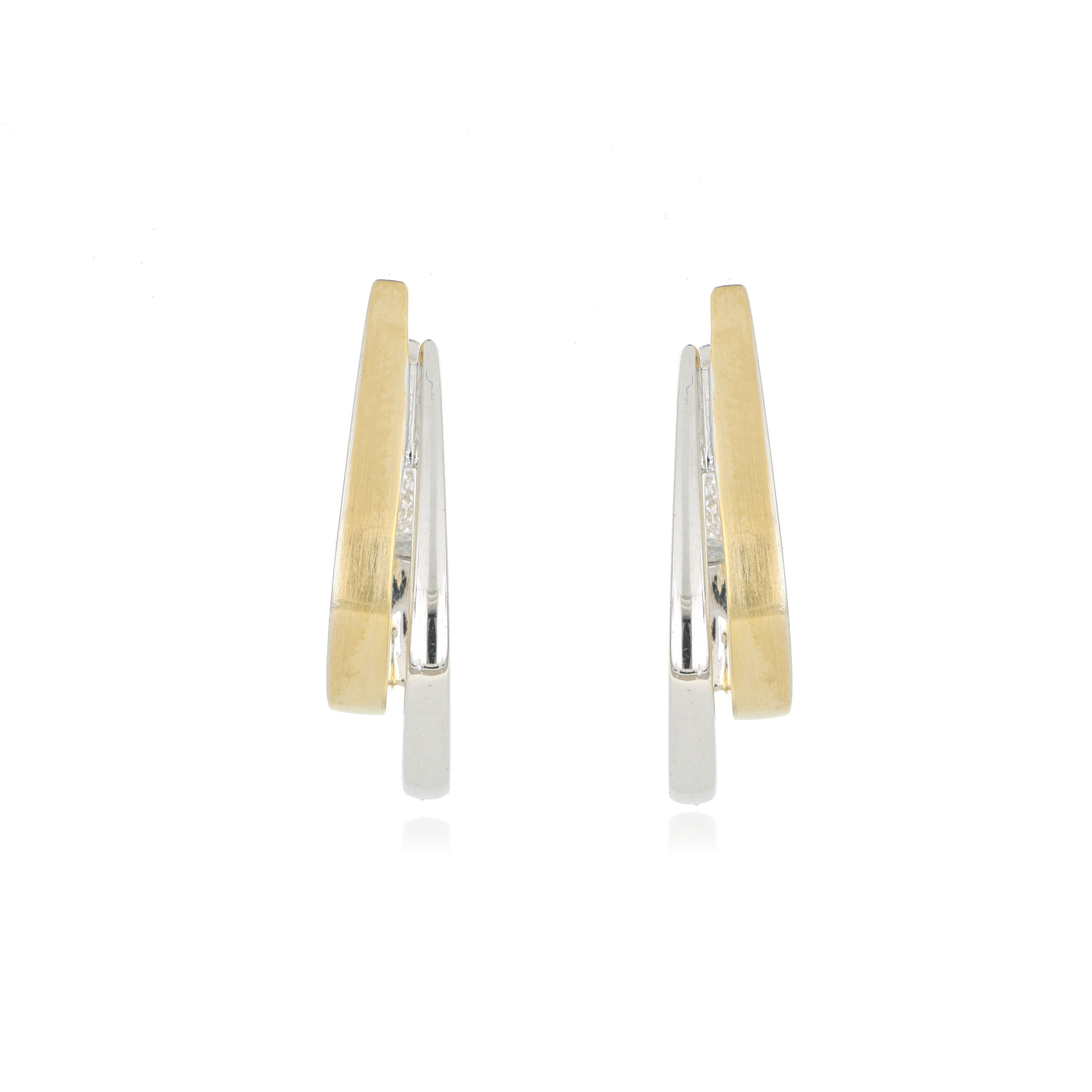 18k Yellow and White Gold Earrings