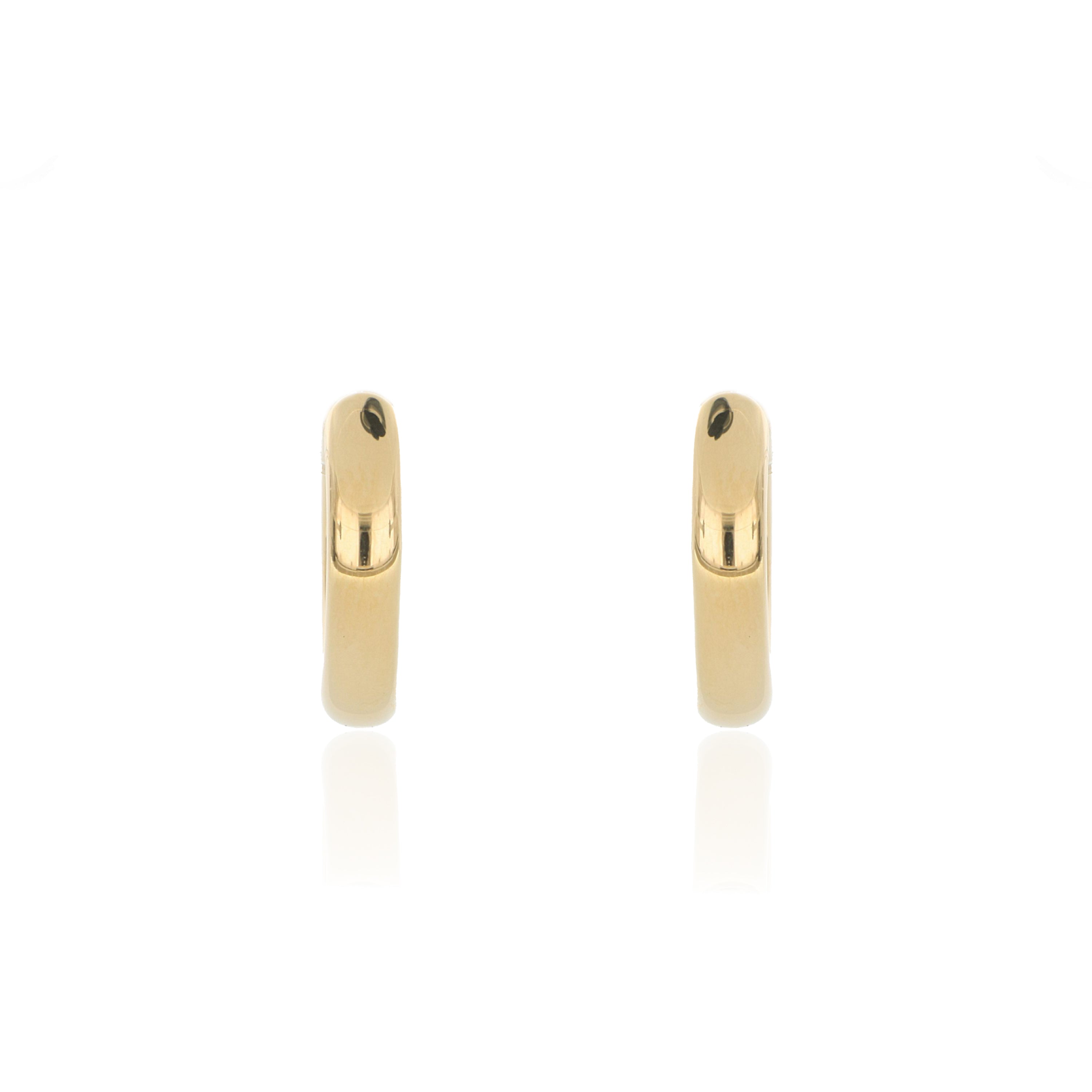 18k Yellow Gold Small Huggie Earrings - Charles Koll Jewelers