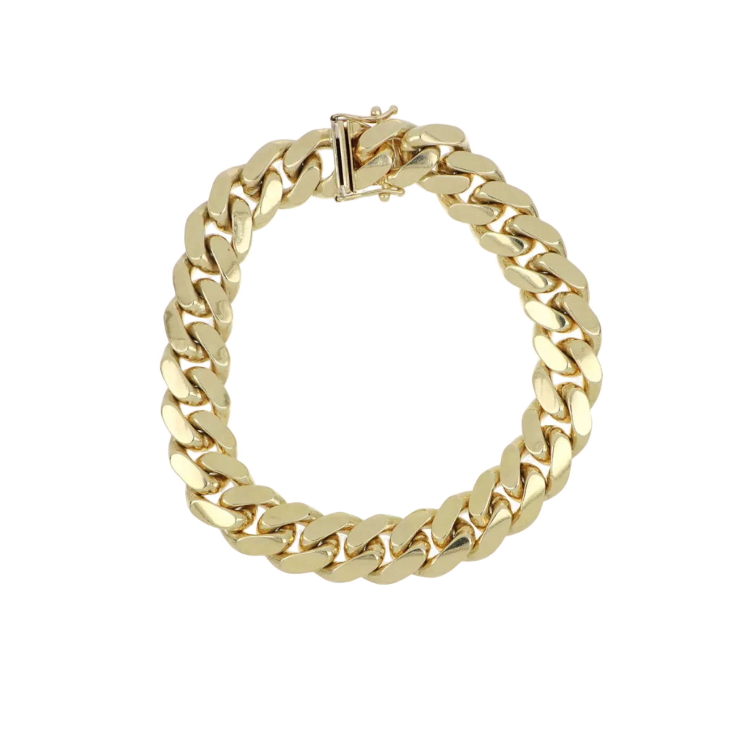 14k Yellow Gold Miami Cuban Link Bracelet - Charles Koll Jewelers