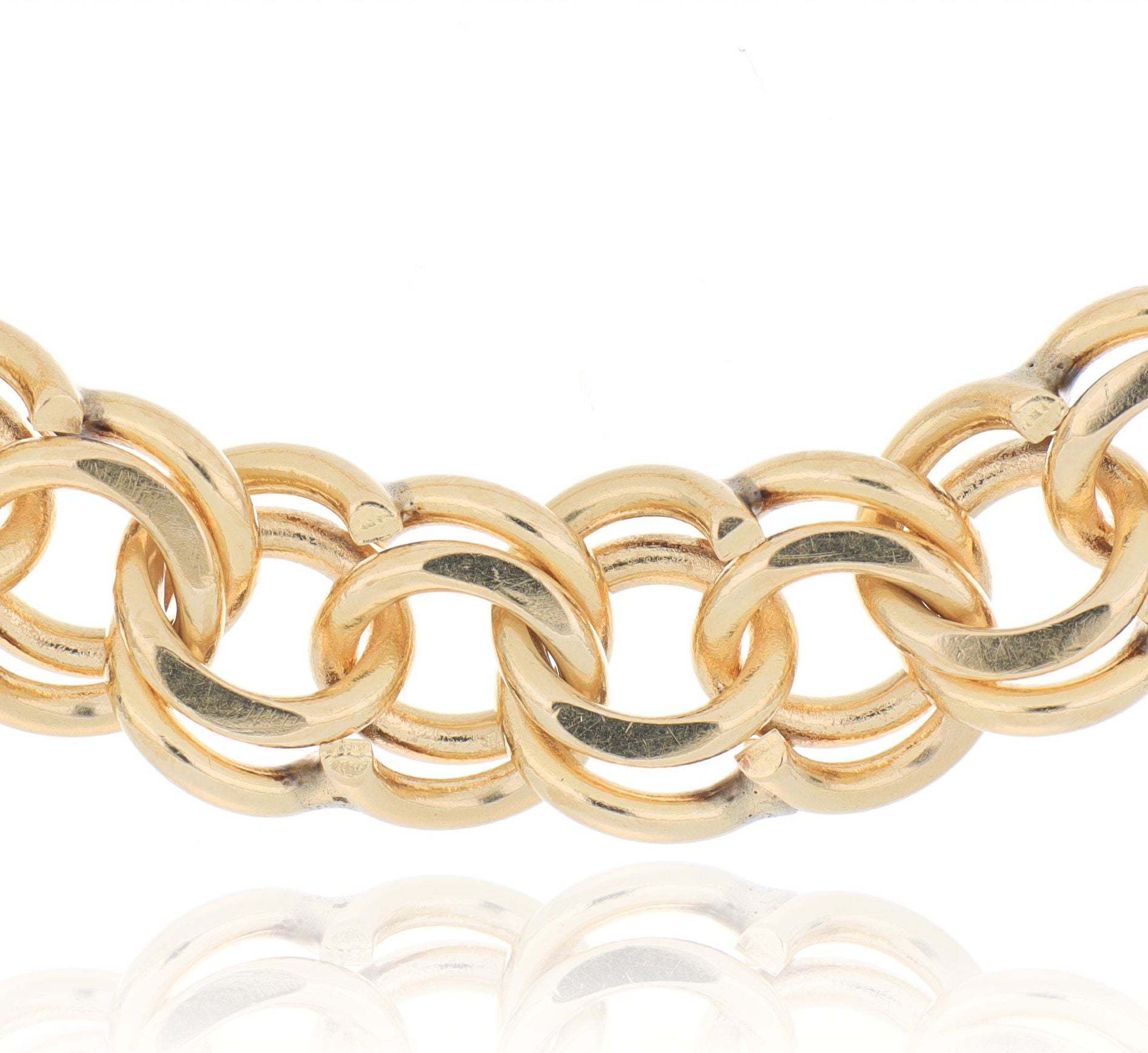 14k Yellow Gold Double Curb Bracelet