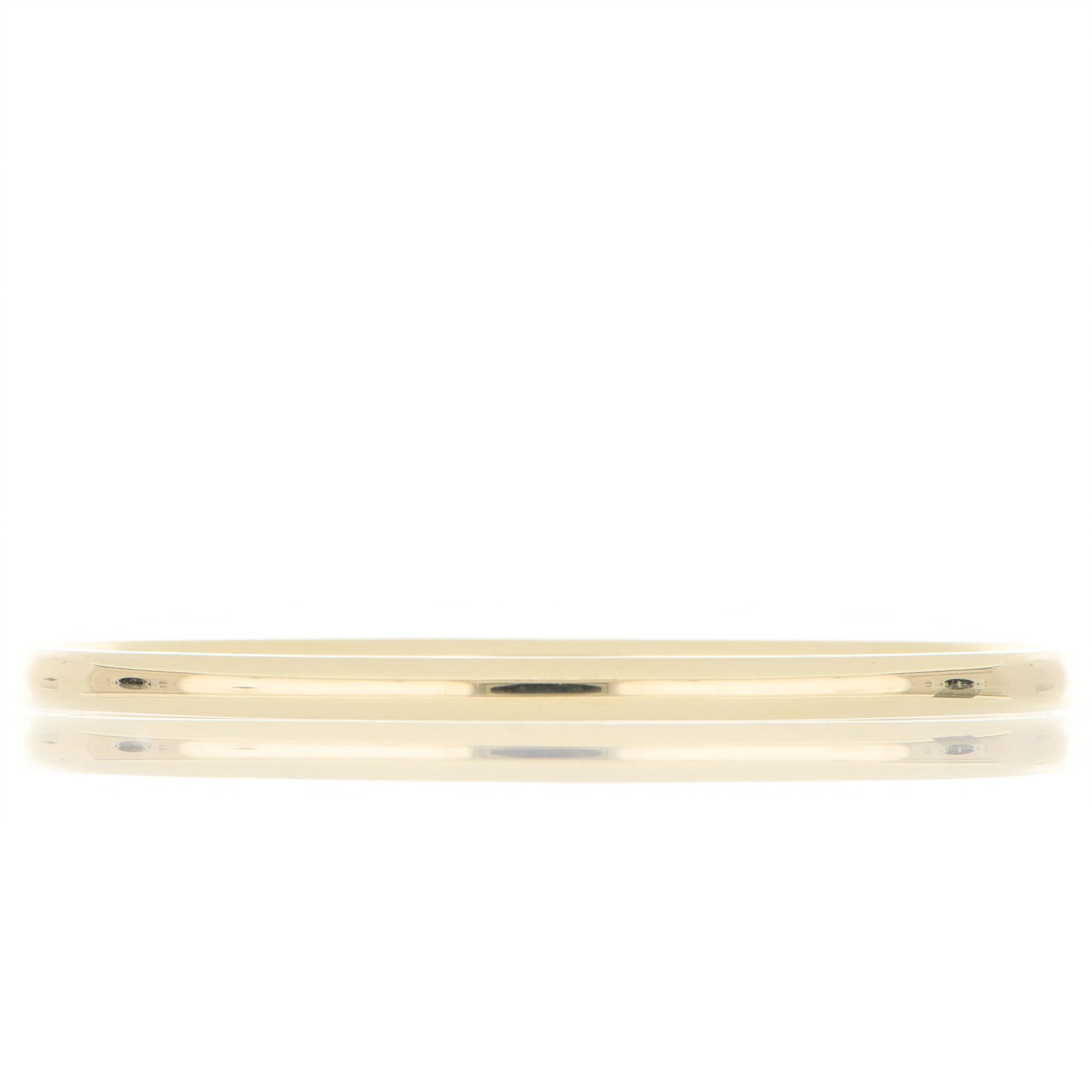 14k Yellow Gold Solid Bangle - Charles Koll Jewelers