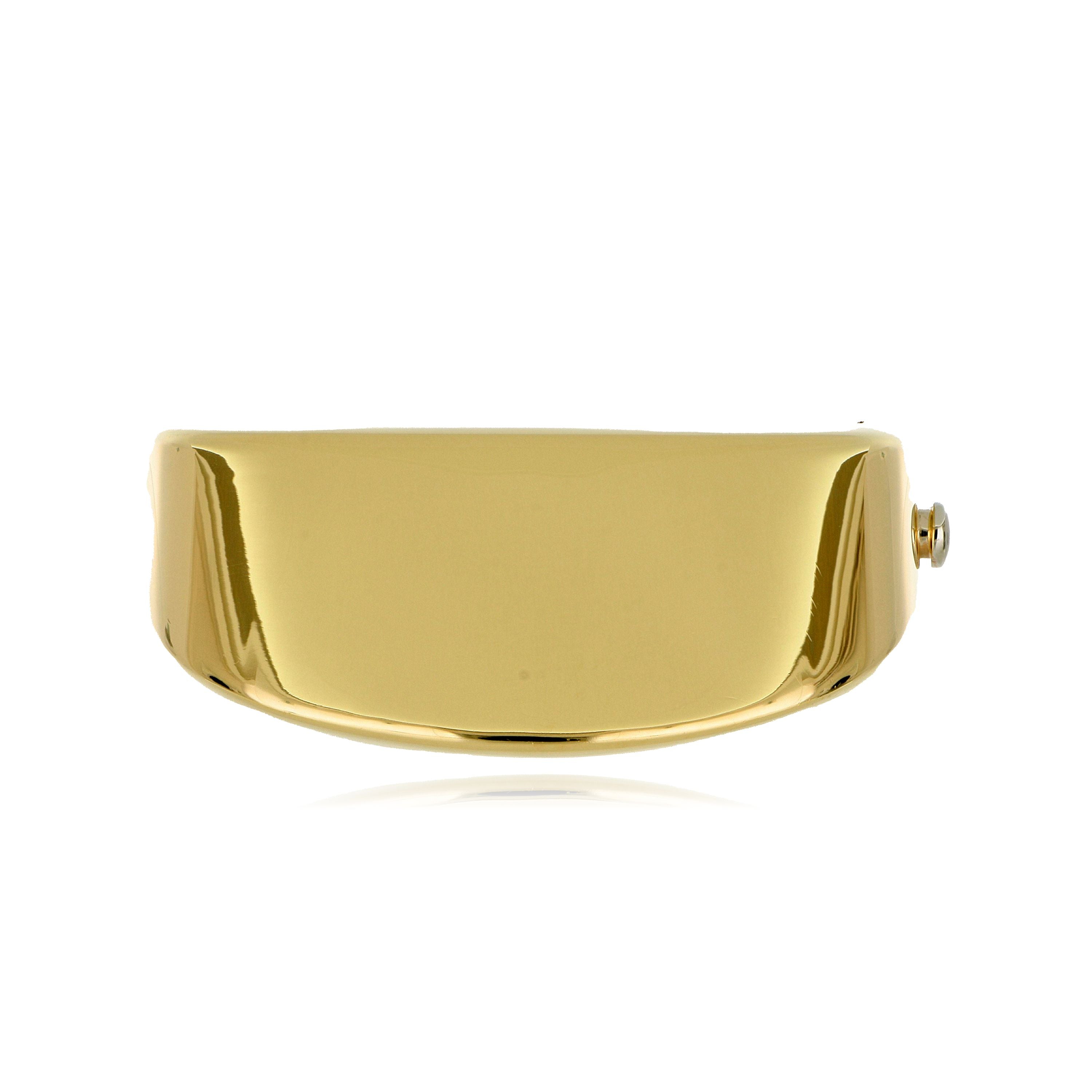 18k Yellow Gold Thick Hinged Bangle Bracelet
