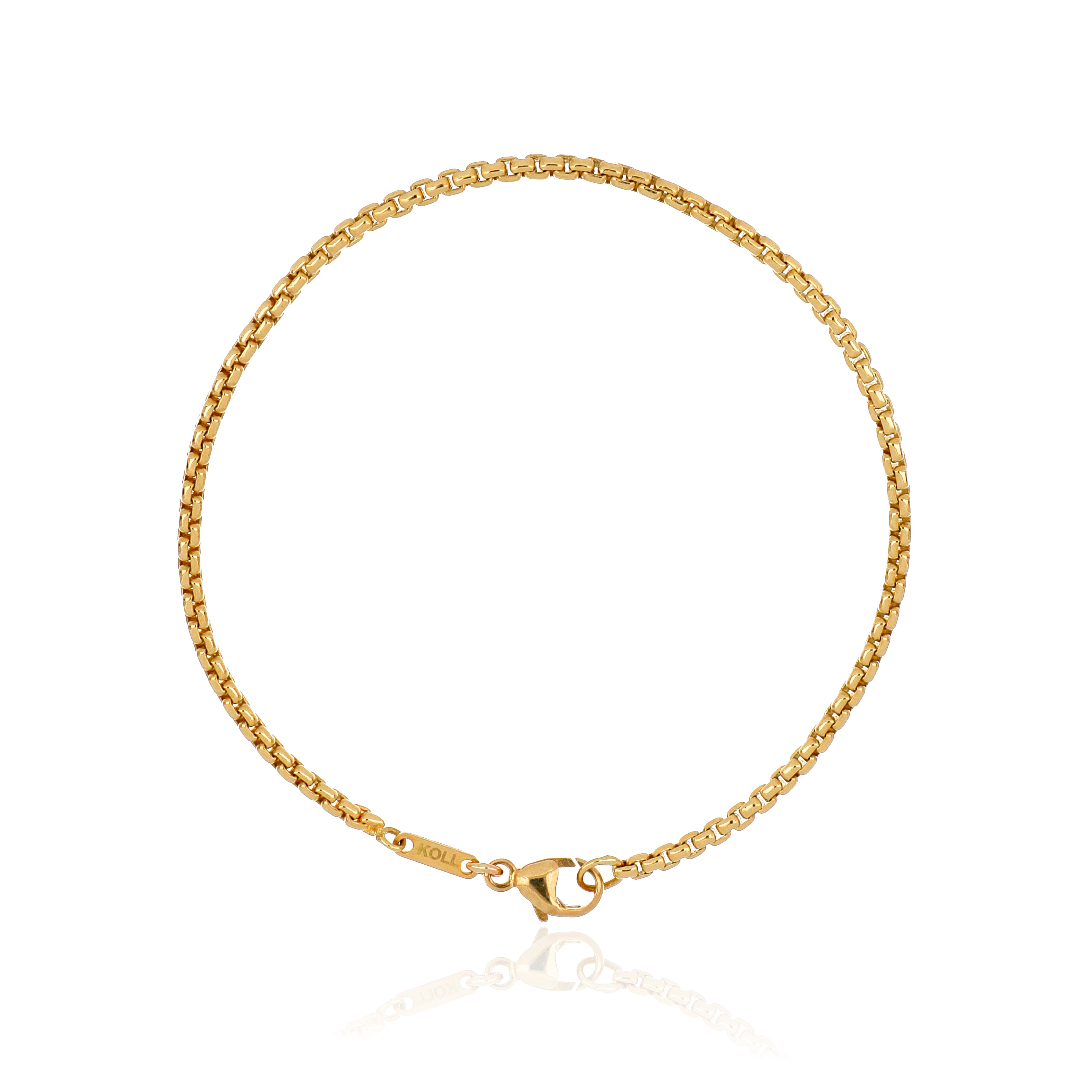18k Yellow Gold Venetian Link Bracelet
