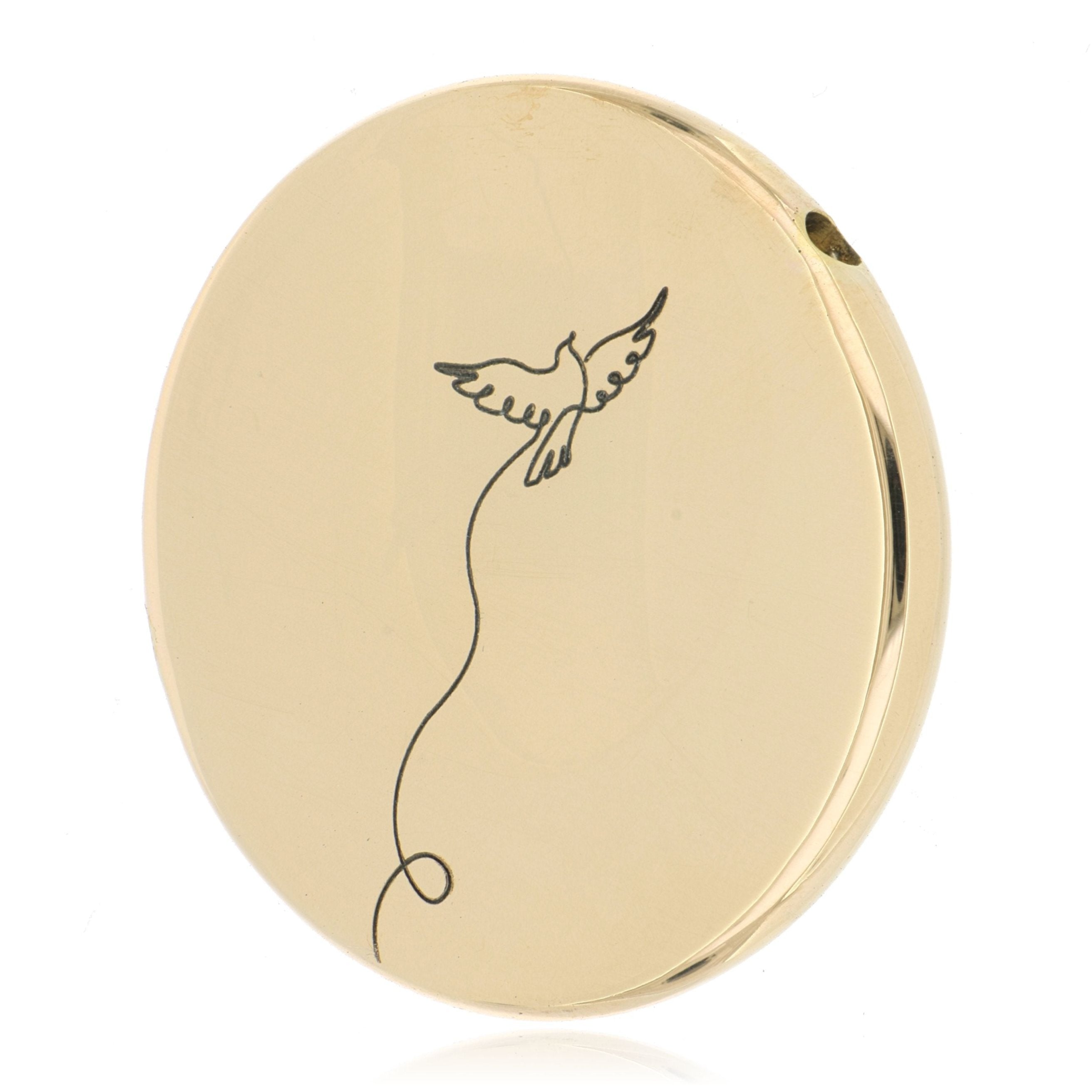 18k Rose Gold Dove Dome Disk Heinz Clasp