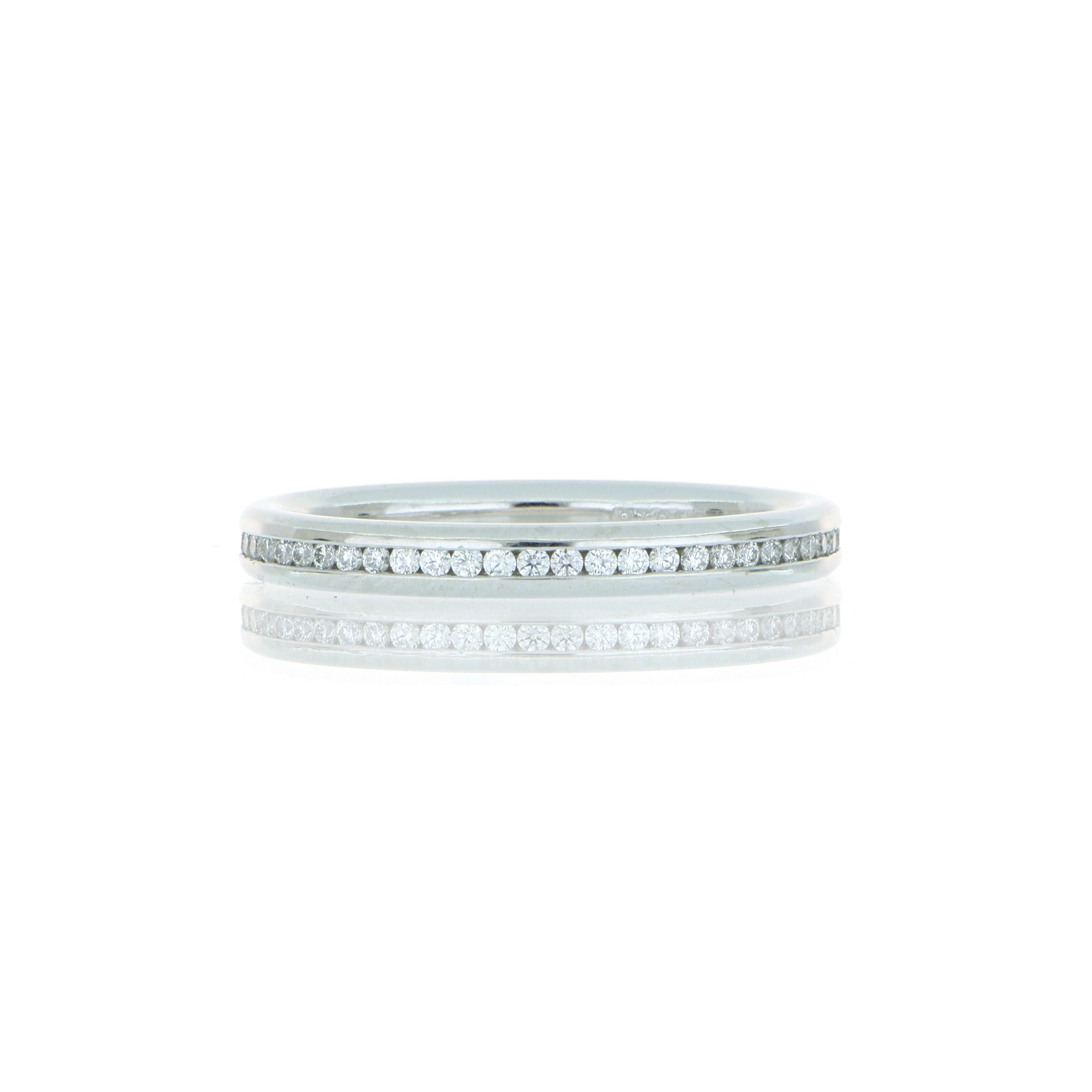 Platinum Channel Set Diamond Eternity Band