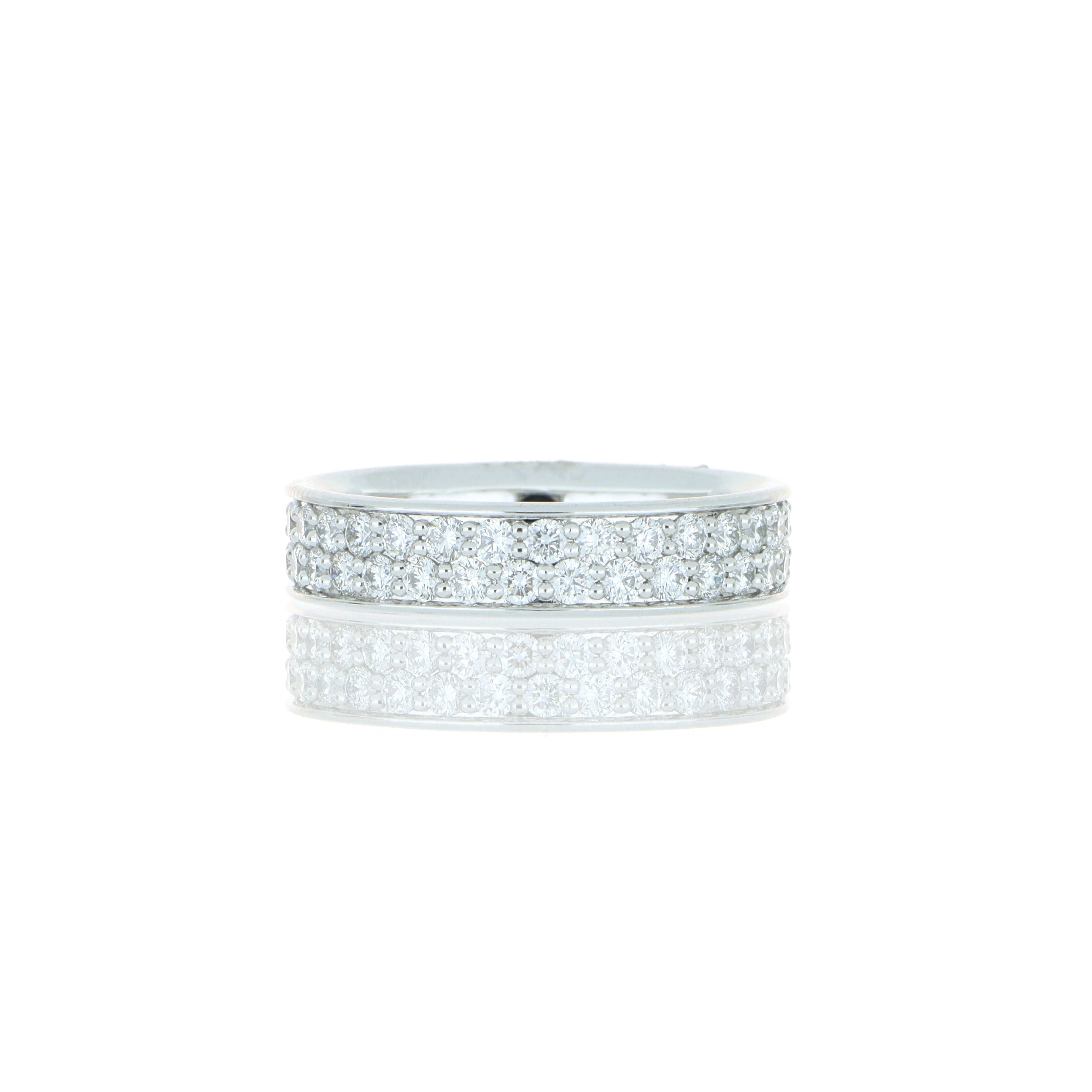 Platinum Silk Pave Diamond Ring