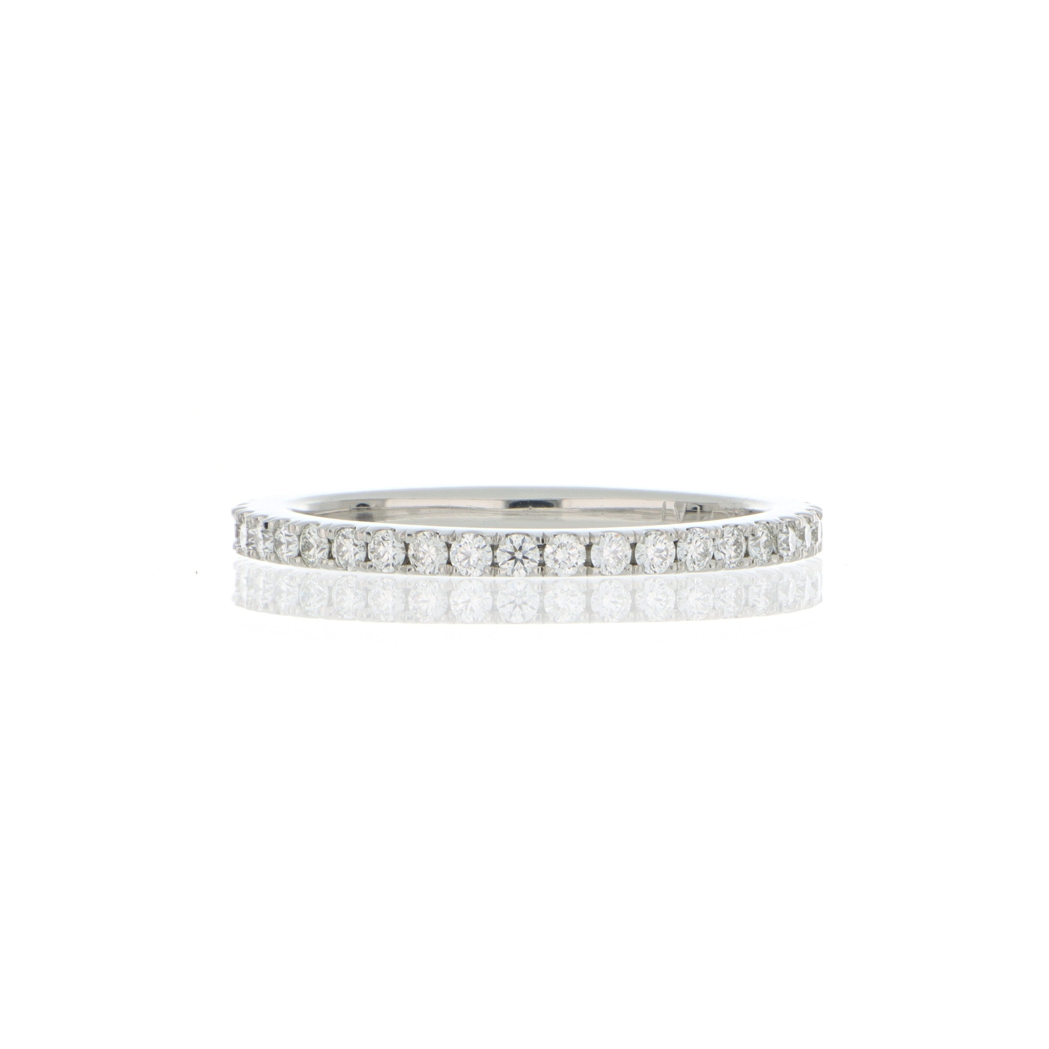 Platinum Split Prong Diamond Eternity Band