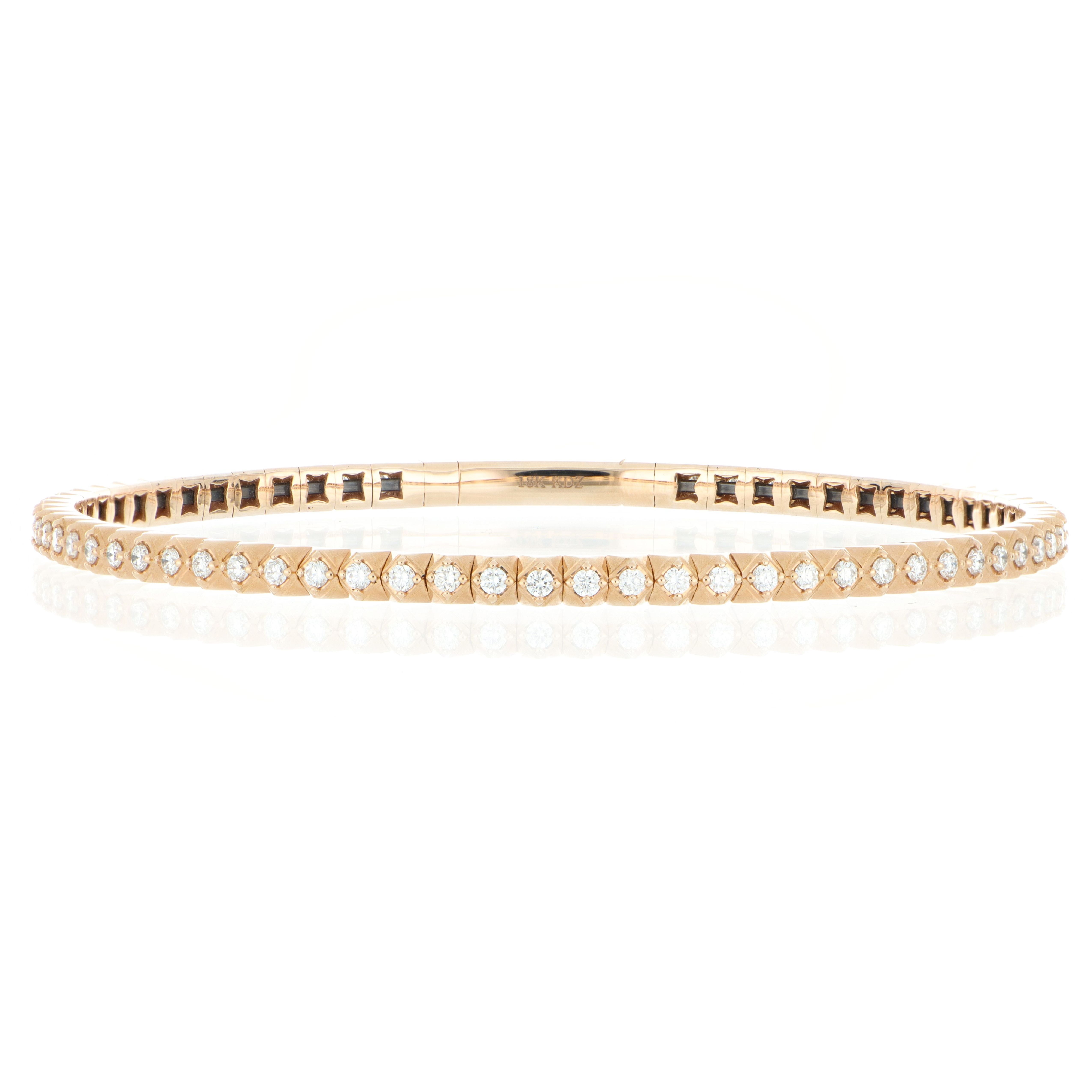 18k Rose Gold Diamond Bracelet