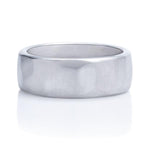 Grey Gold Faceted Men's Band - Charles Koll Jewellers