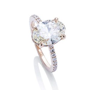 Oval Rose Gold Solitaire Engagement Ring - Charles Koll Jewellers