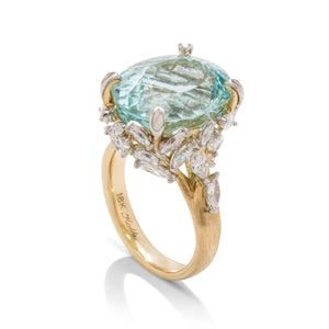 Custom Paraíba Tourmaline and Diamond Ring - Charles Koll Jewellers
