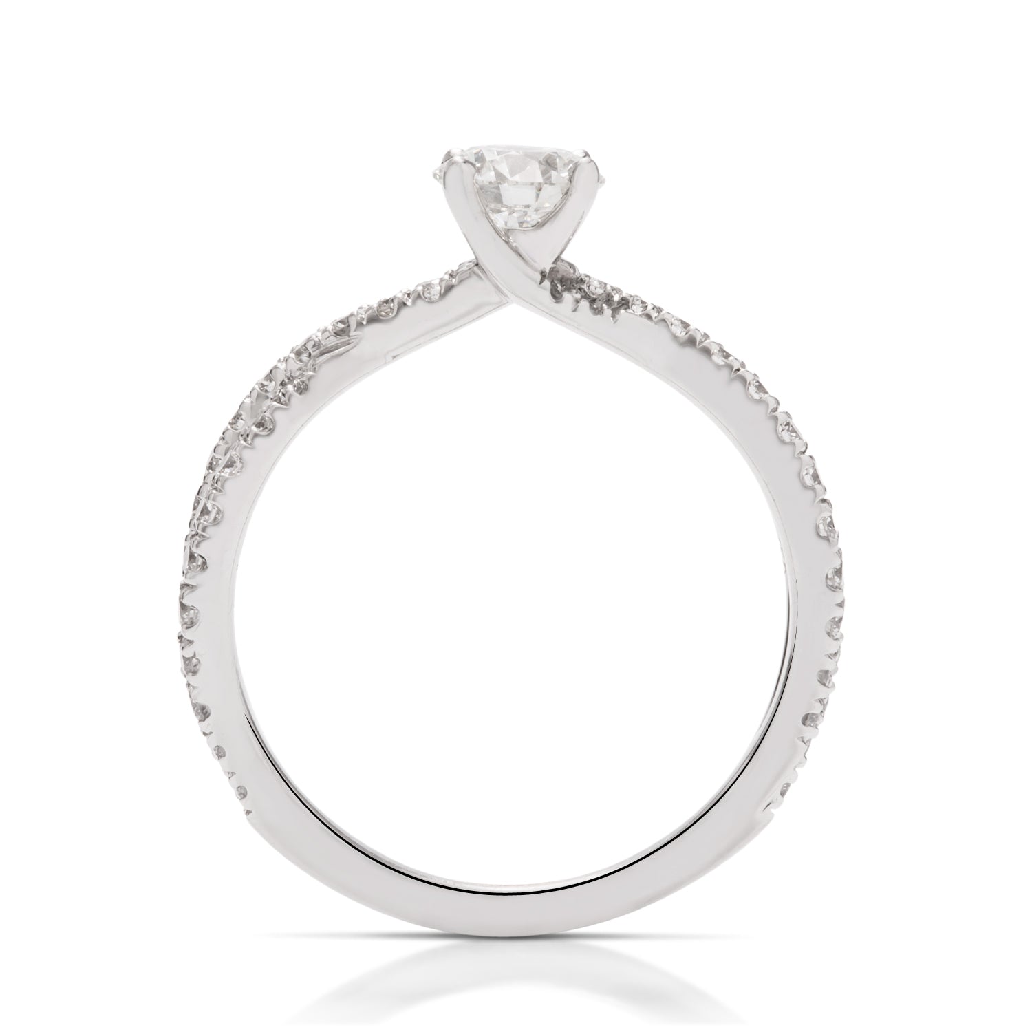 Twisted Diamond Band Engagement Ring - Charles Koll Jewellers